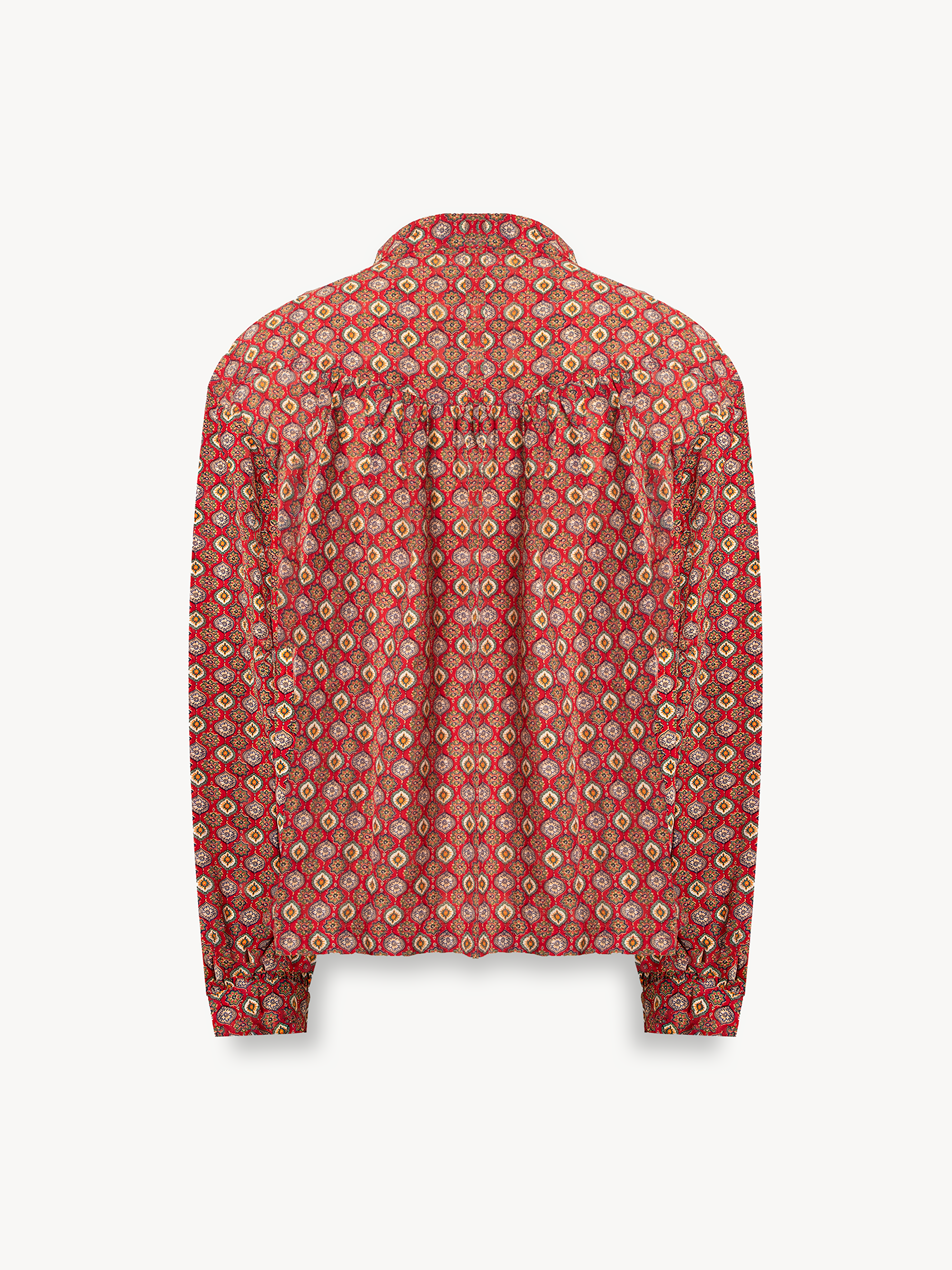 Red Patterned Morena Blouse