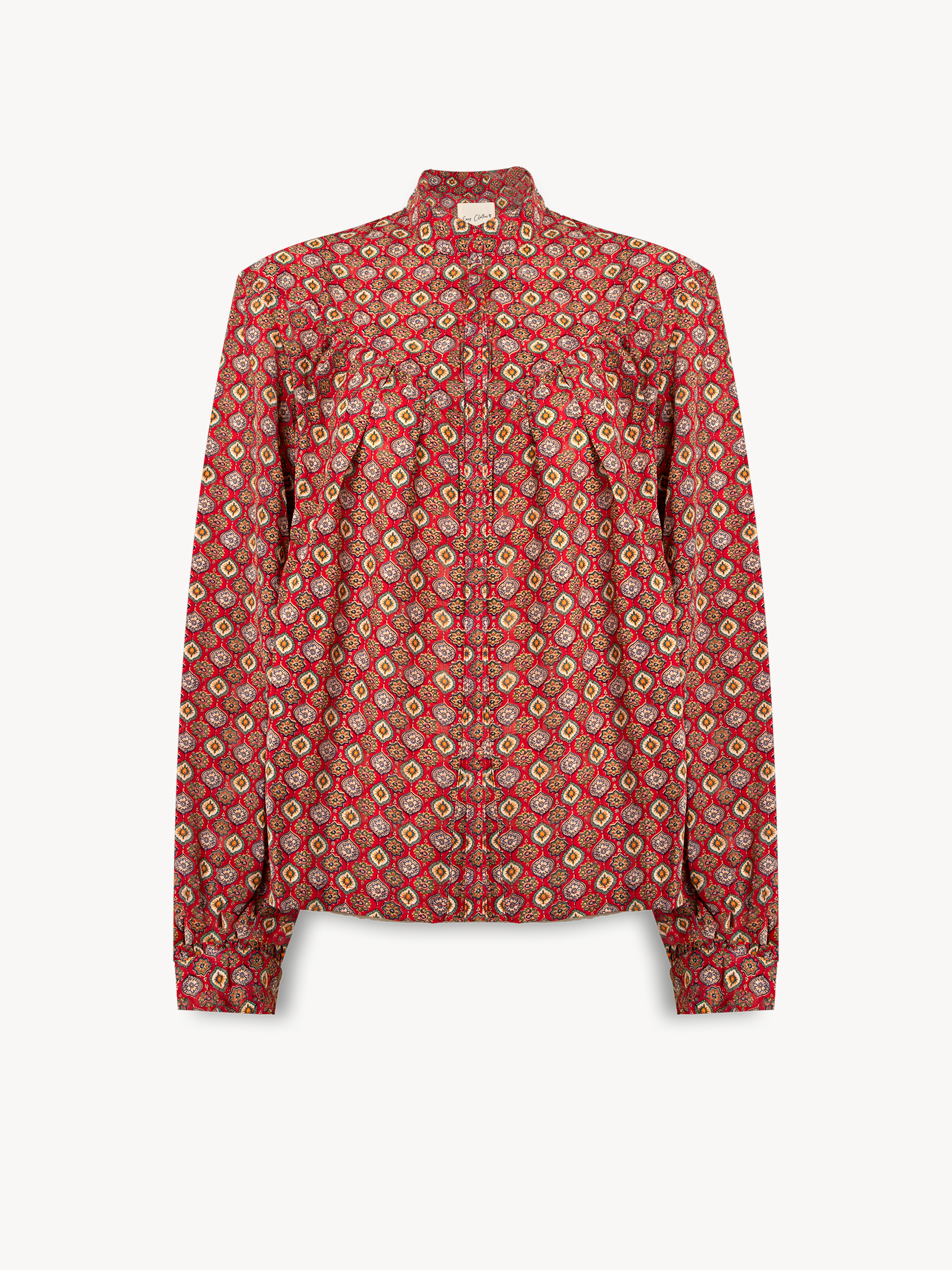 Red Patterned Morena Blouse