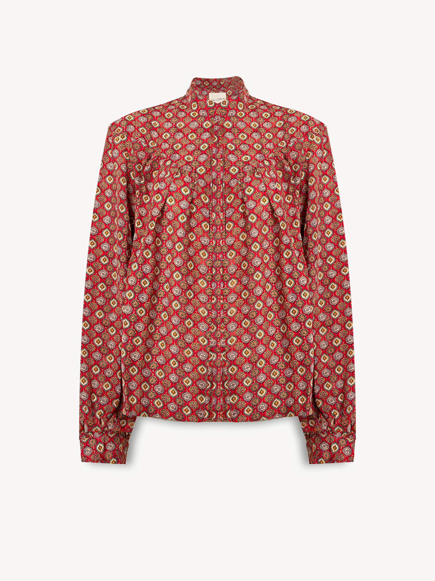 Red Patterned Morena Blouse