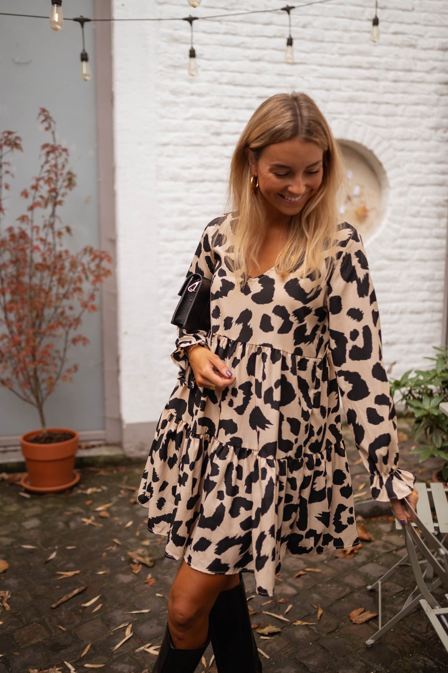 Beige Leopard Anatole Dress