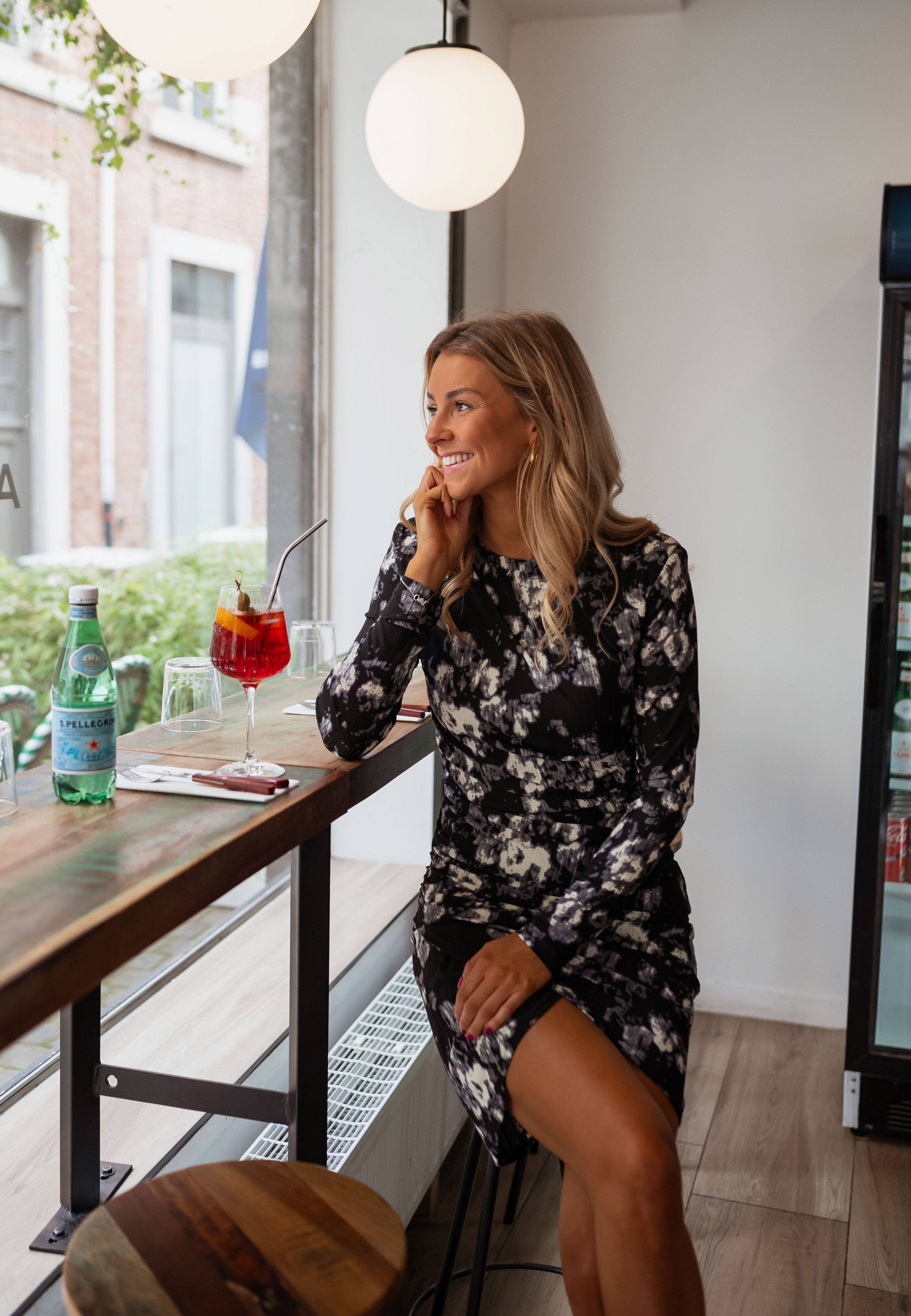 Grey and Black Dania Dress