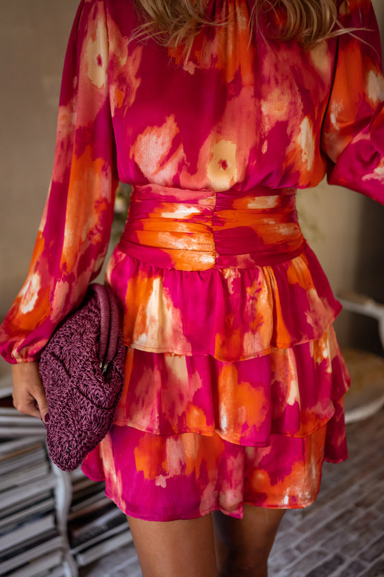 Pink and Orange Manae Dress Pink and Orange Manae Dress