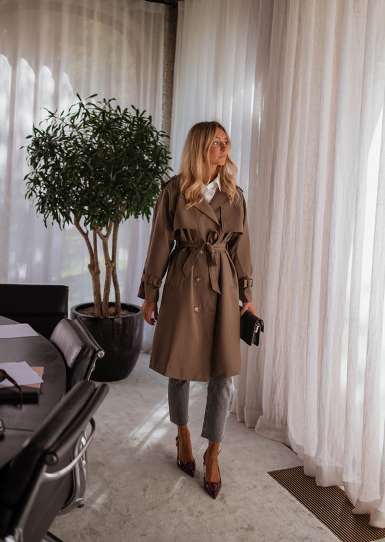 Chocolate Haron Trench Coat – Easy Clothes North America
