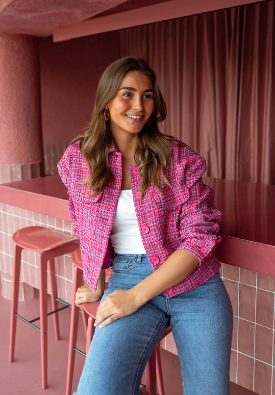 Pink Tweed Joao Jacket – Easy Clothes North America Image Joao image beautiful image beautiful image beautiful image beautiful image beautiful - Pink Tweed Joao Jacket – Easy Clothes North America