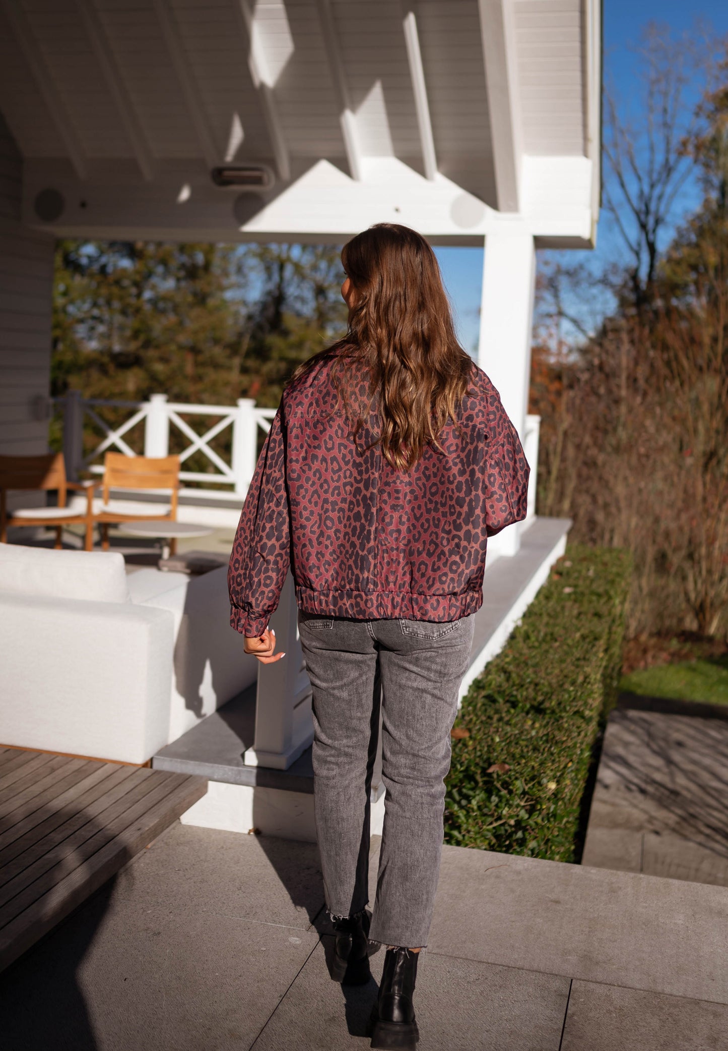 Burgundy Leopard Thelma Jacket