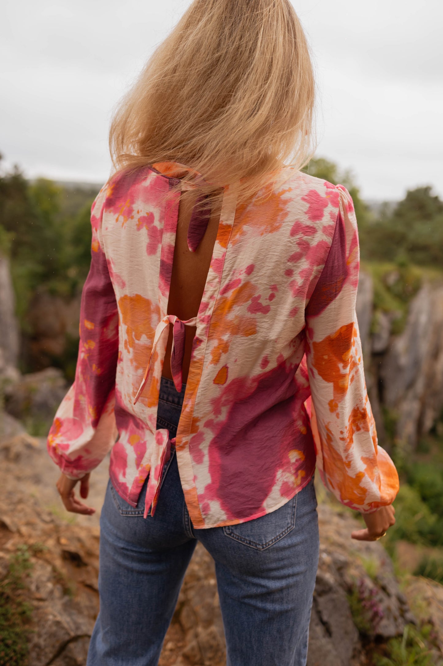 Orange Patterned Eglantine Blouse