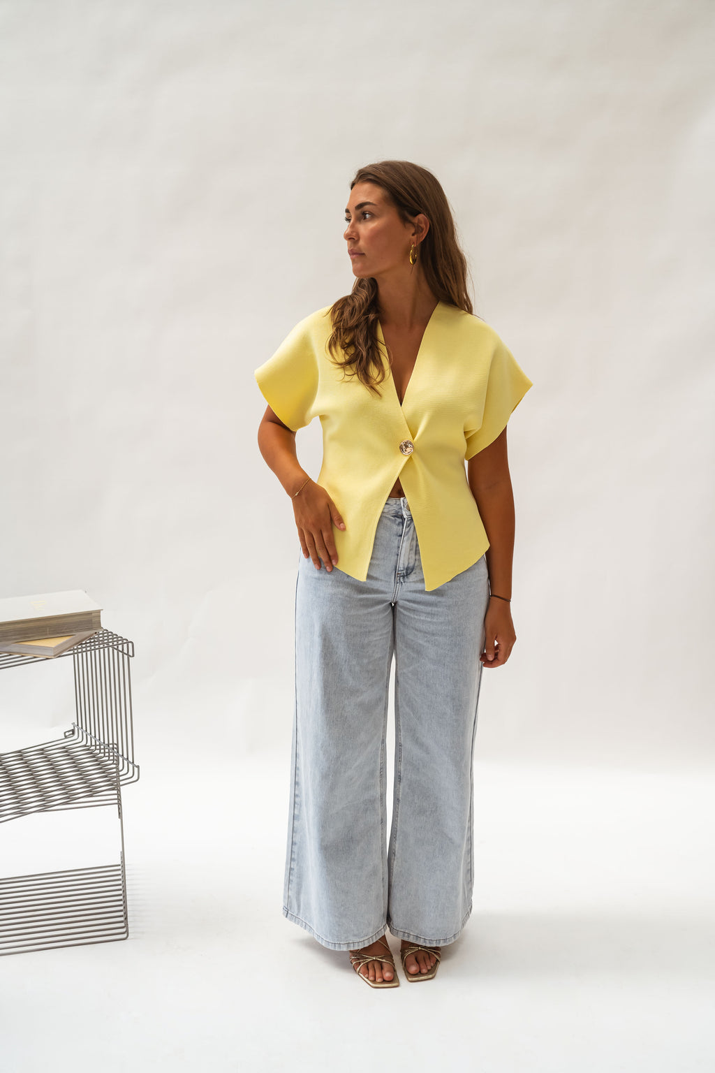 Yellow Laurine V-Neck Blouse | Easy Clothes | Easy Clothes North