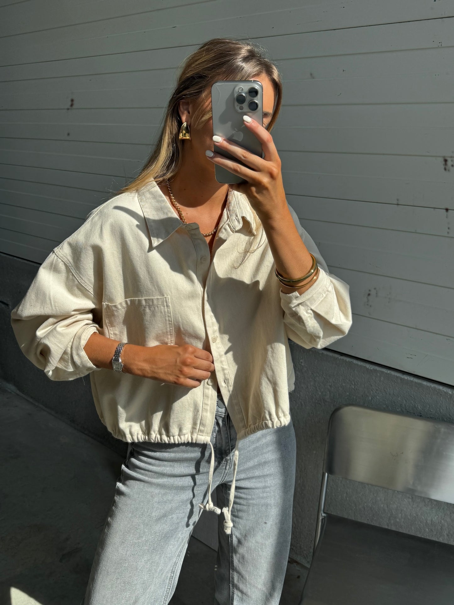 Beige Denim Hanae Shirt