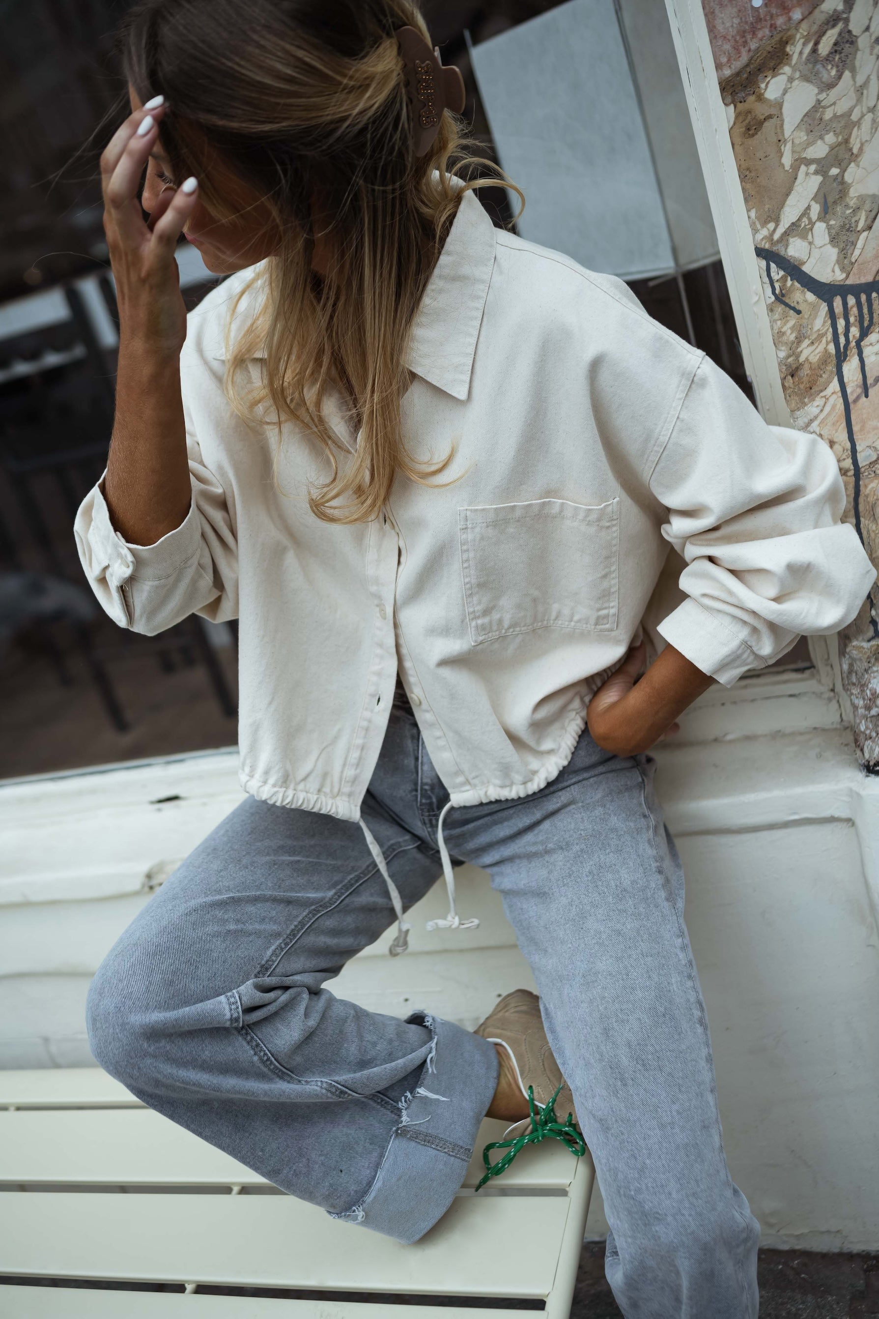 Beige Denim Hanae Shirt