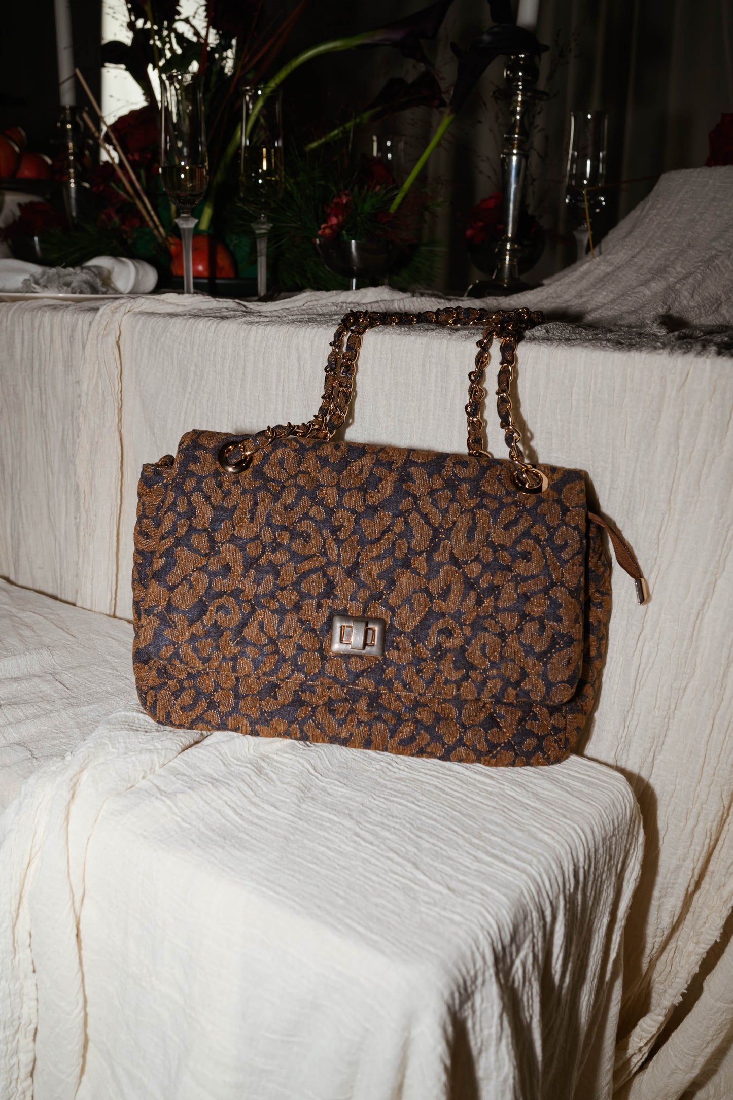 Brown Leopard Meva Bag