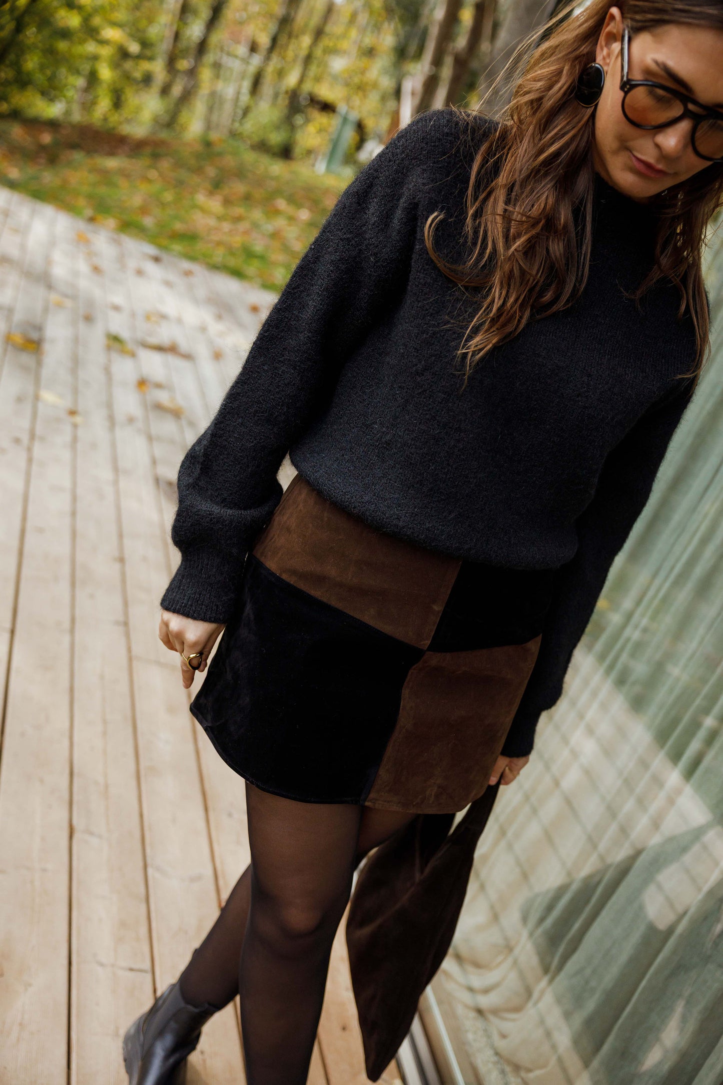 Black and Brown Asan Skirt