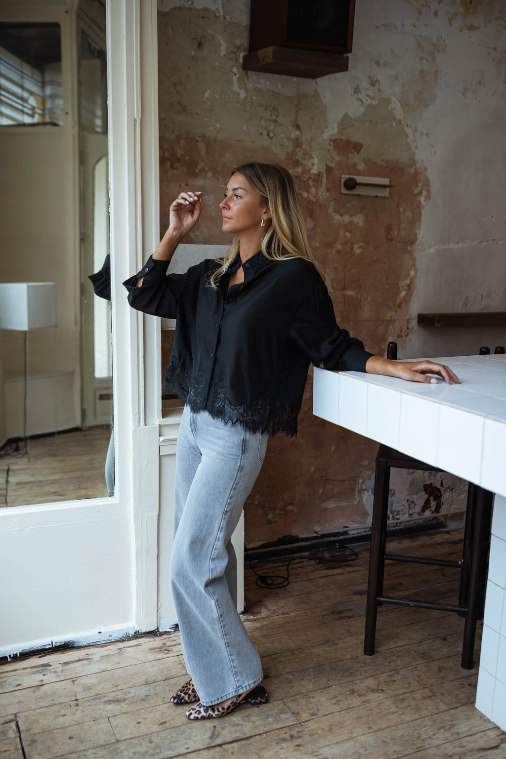 Black Ivan Lace Shirt | Easy Clothes