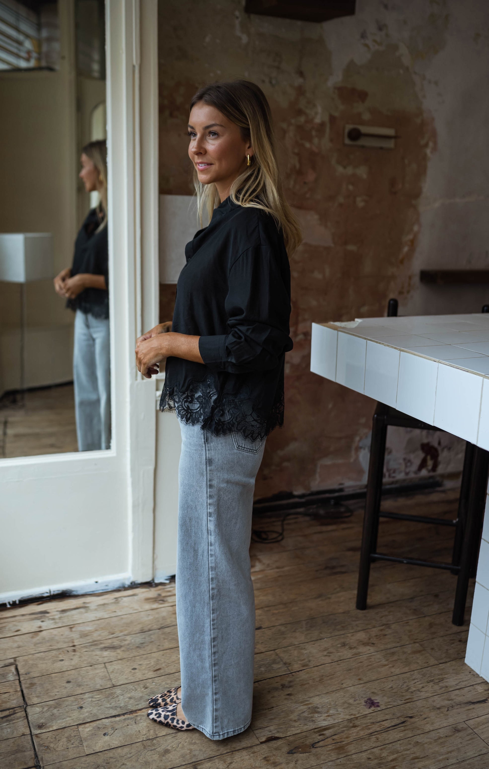 Black Ivan Lace Shirt