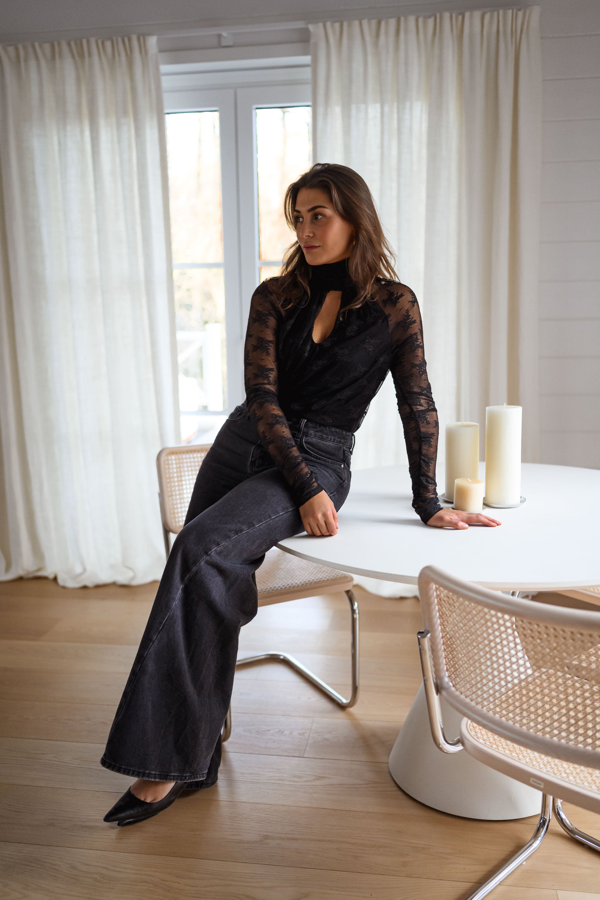 Black Lace Millie Bodysuit