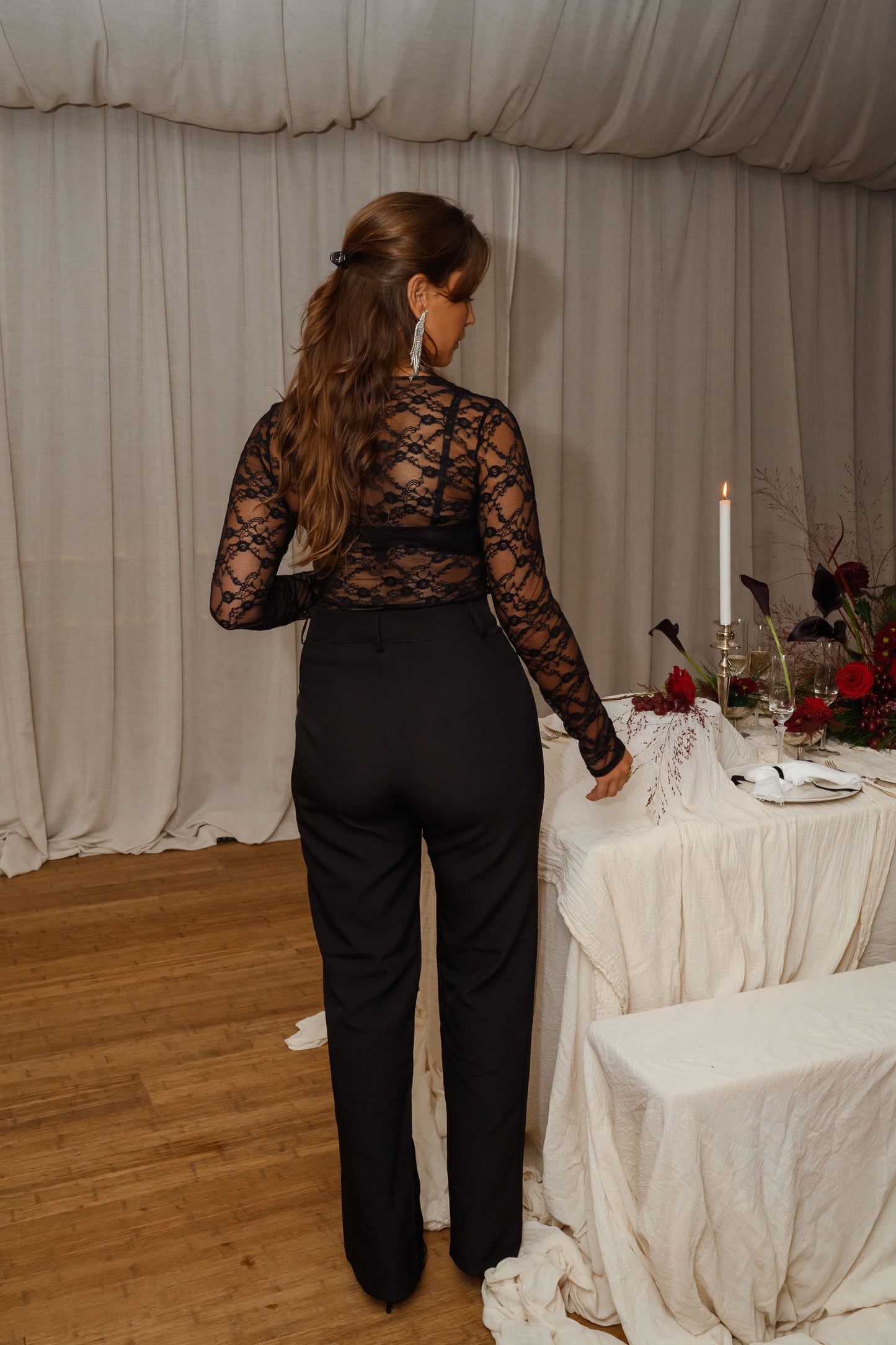 Black Lace Neuilly Blouse