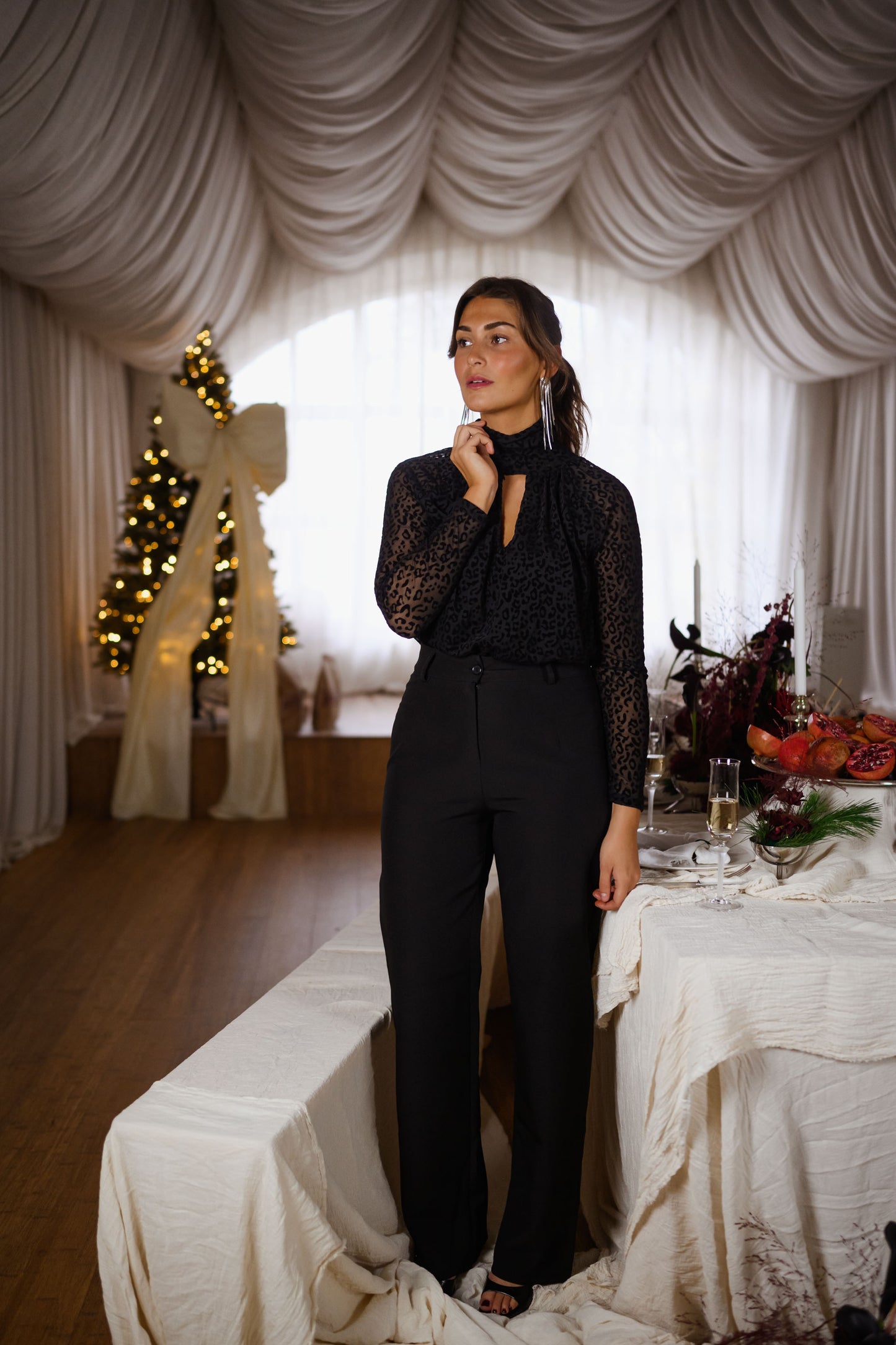 Black Leopard Julia Bodysuit