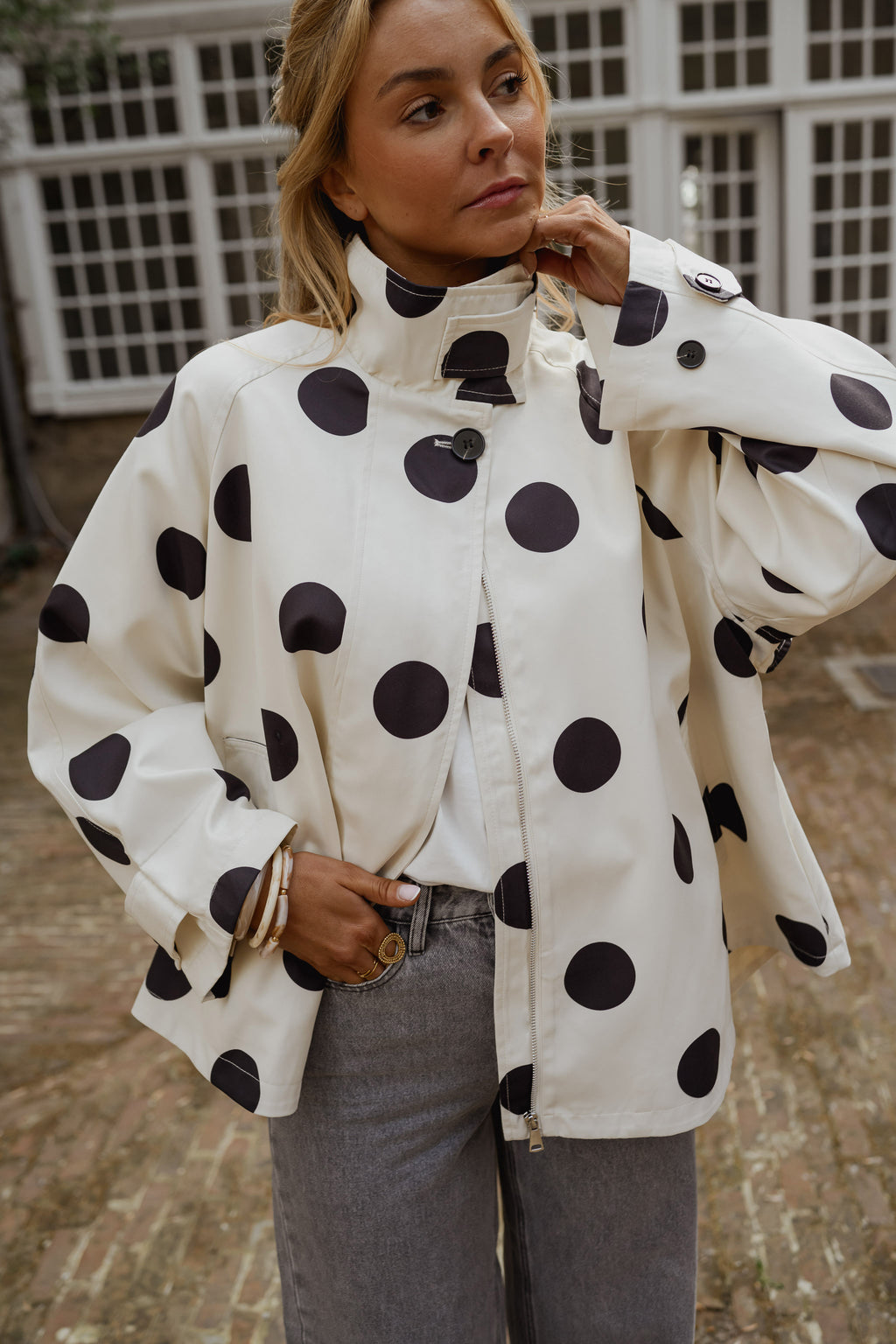 Black Polka Dot Leonard Jacket | Easy Clothes North America