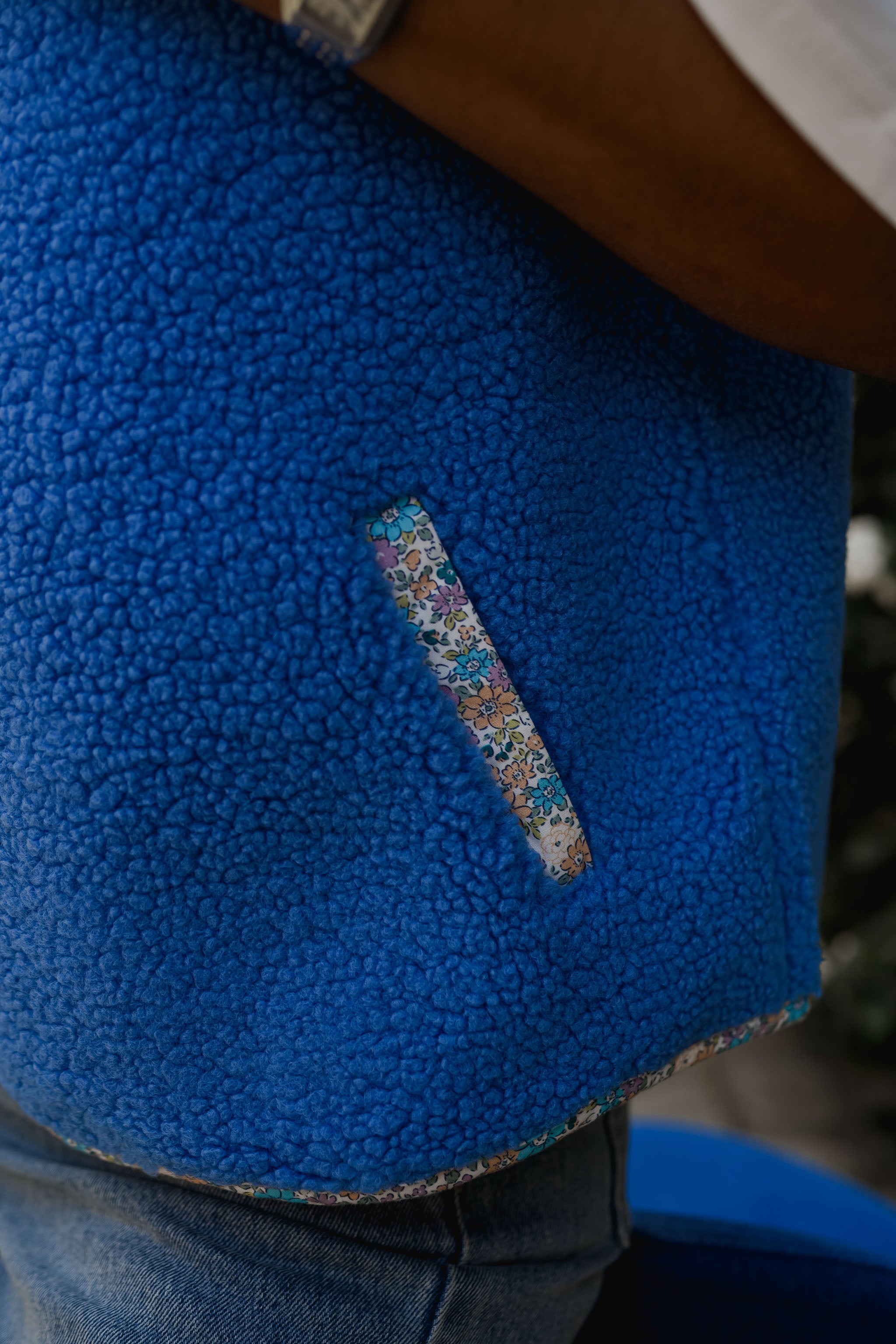 Blue Floral Gracie Vest