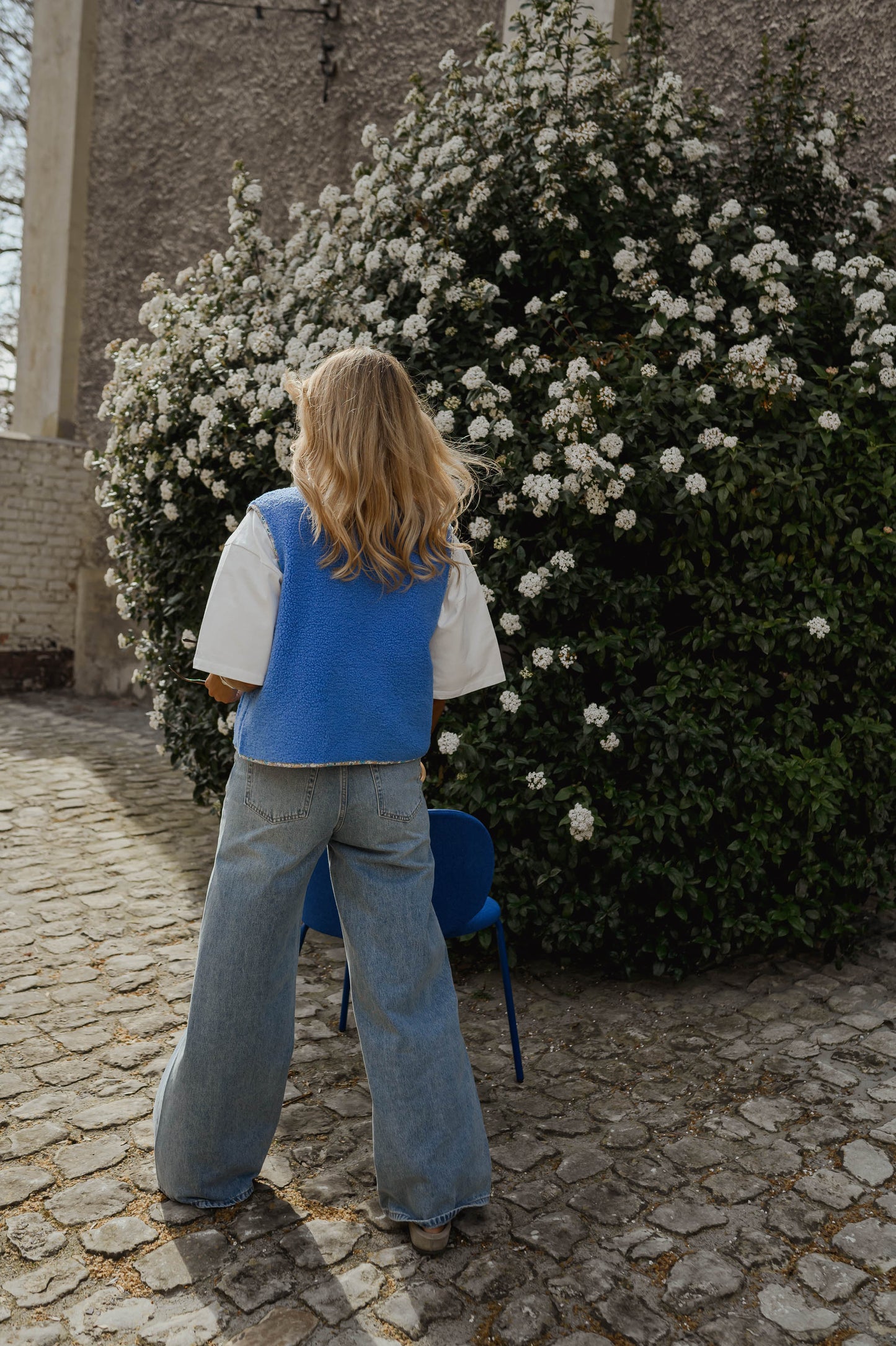 Blue Floral Gracie Vest