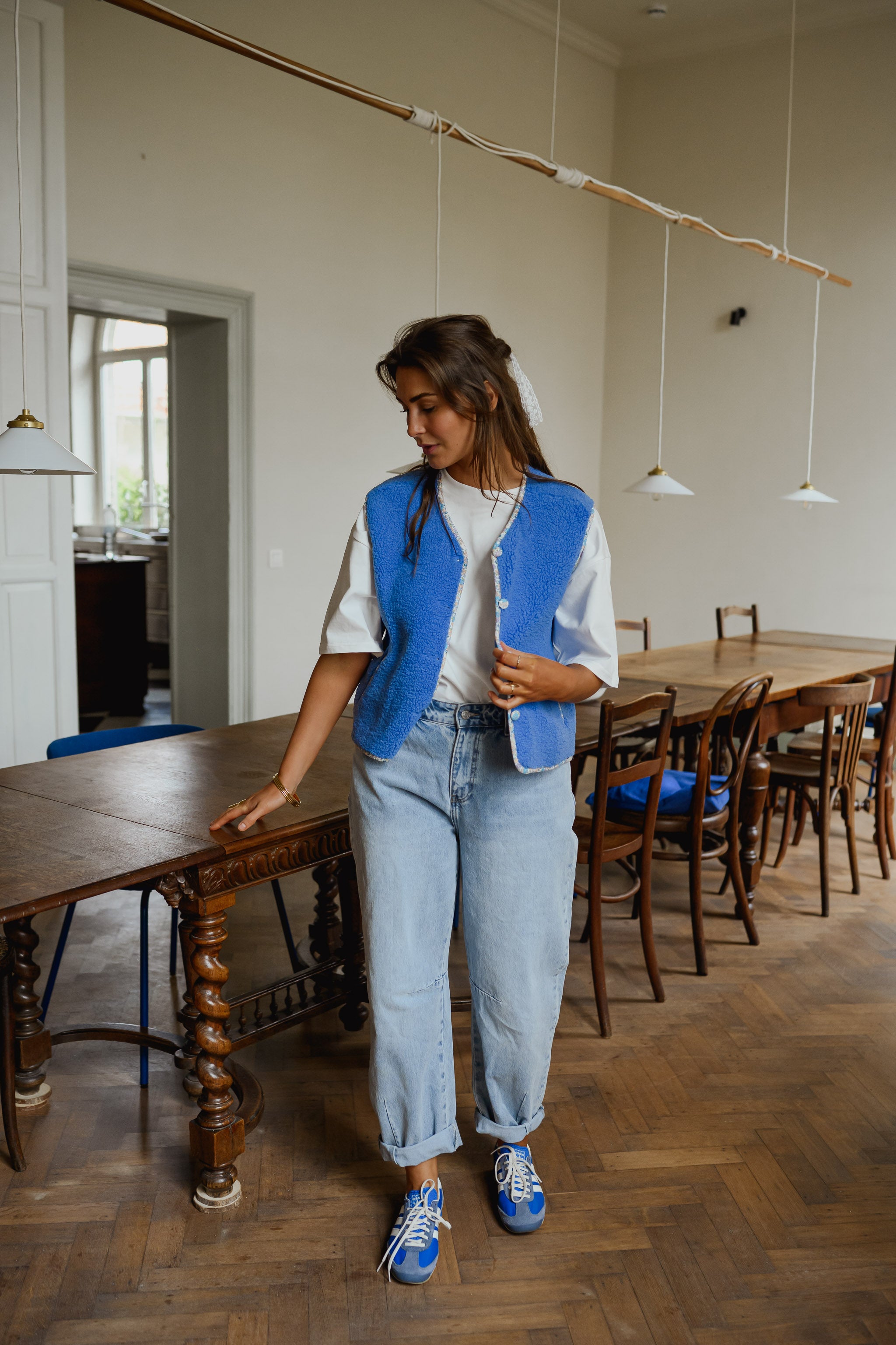 Blue Floral Gracie Vest