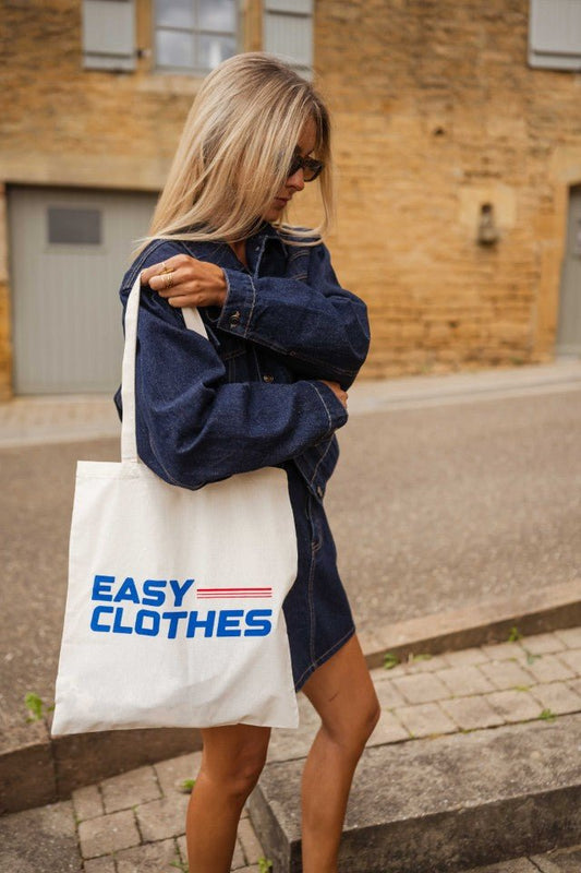 Blue and Red Easy Clothes Tote Bag