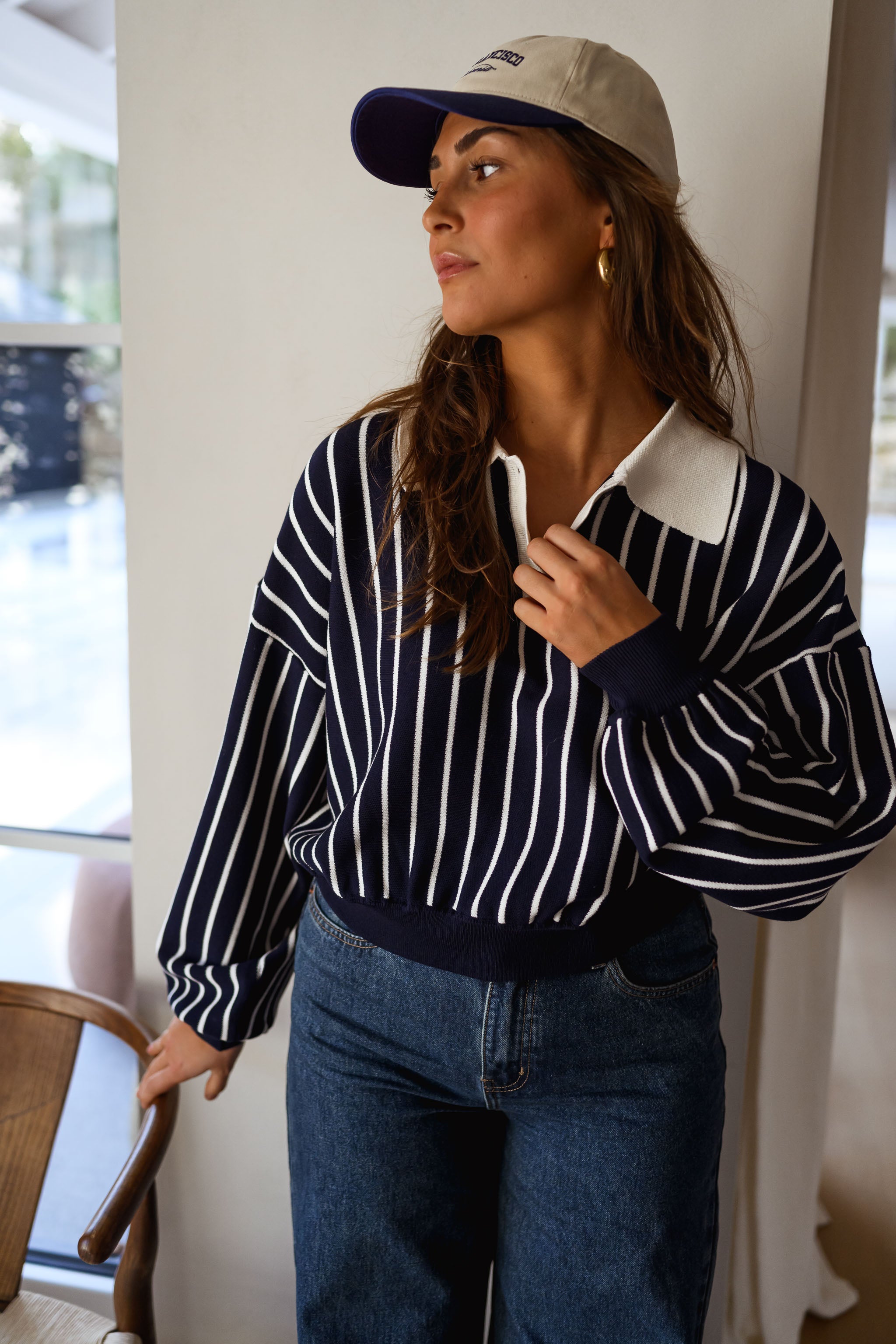 Blue Striped Azriel Sweater