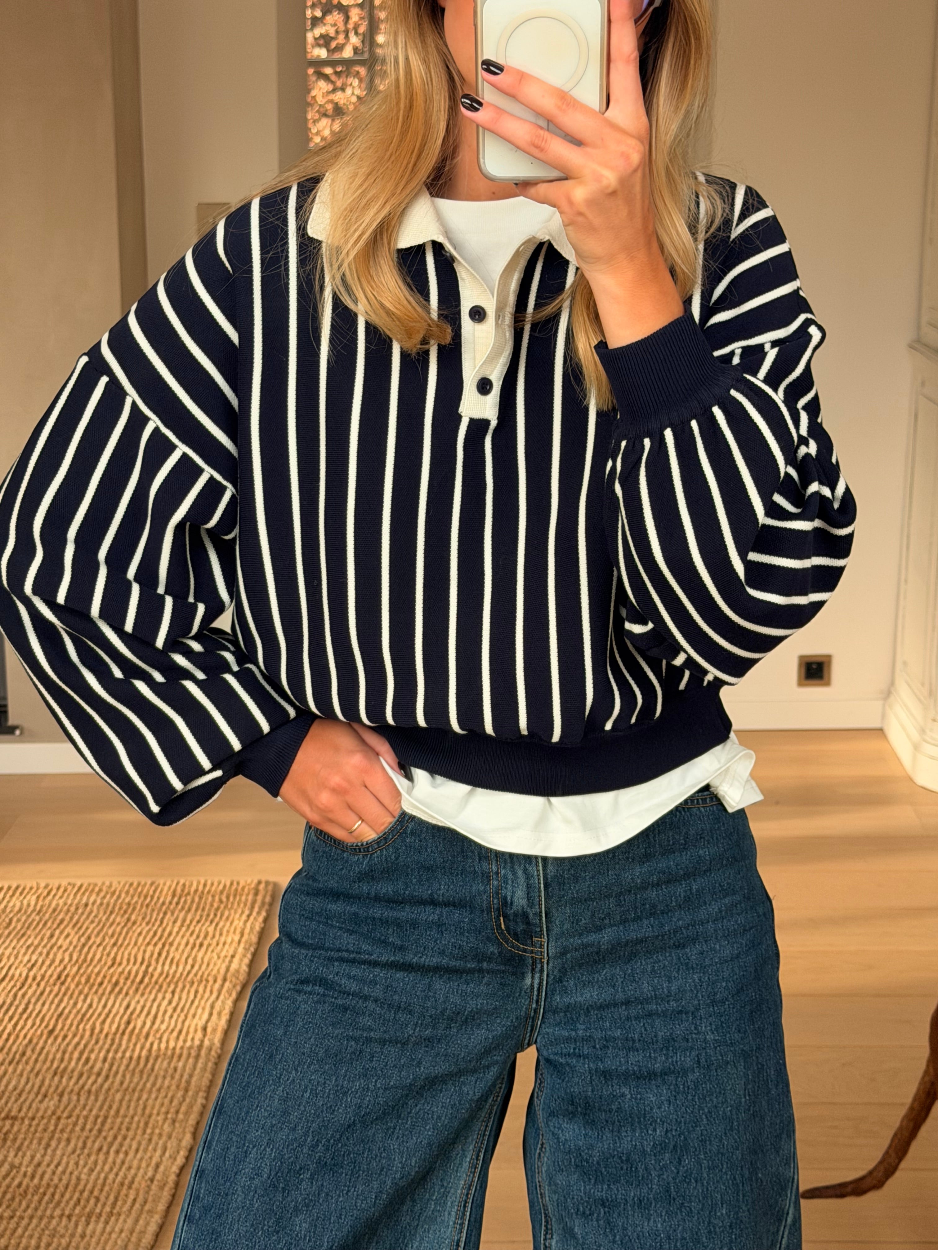 Blue Striped Azriel Sweater