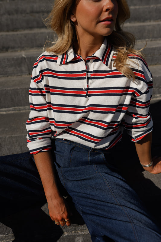 Blue Striped Marceau Polo