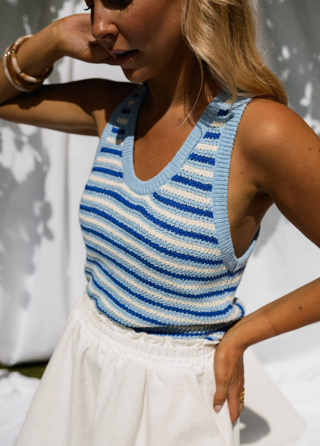 Blue Striped Mary Top | Easy Clothes North America