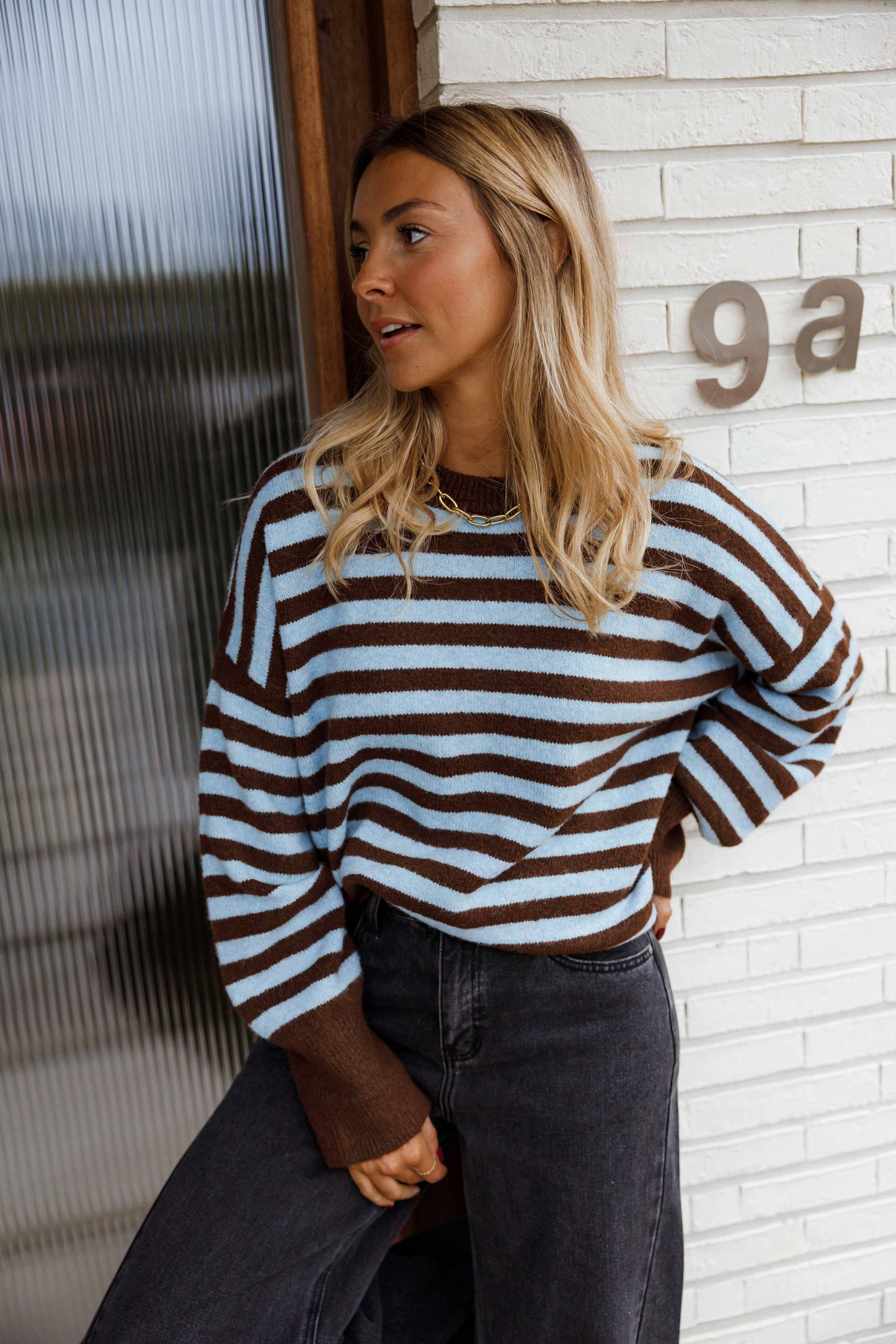 Brown and Blue Emilie Sweater