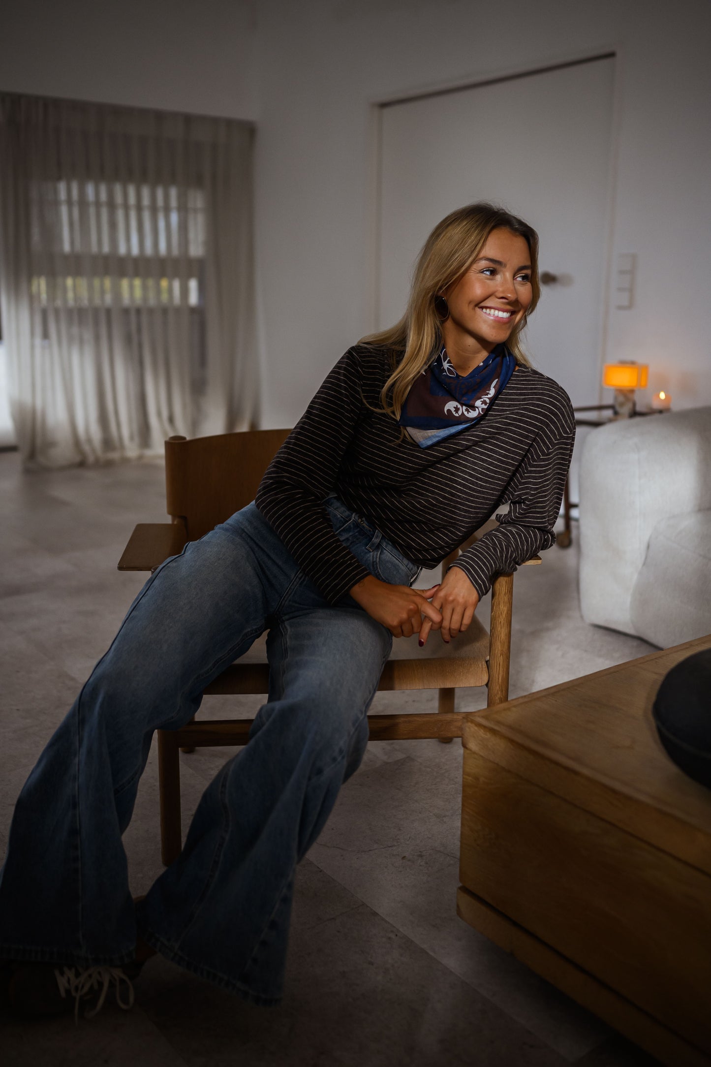 Brown Striped Bonnie T-shirt