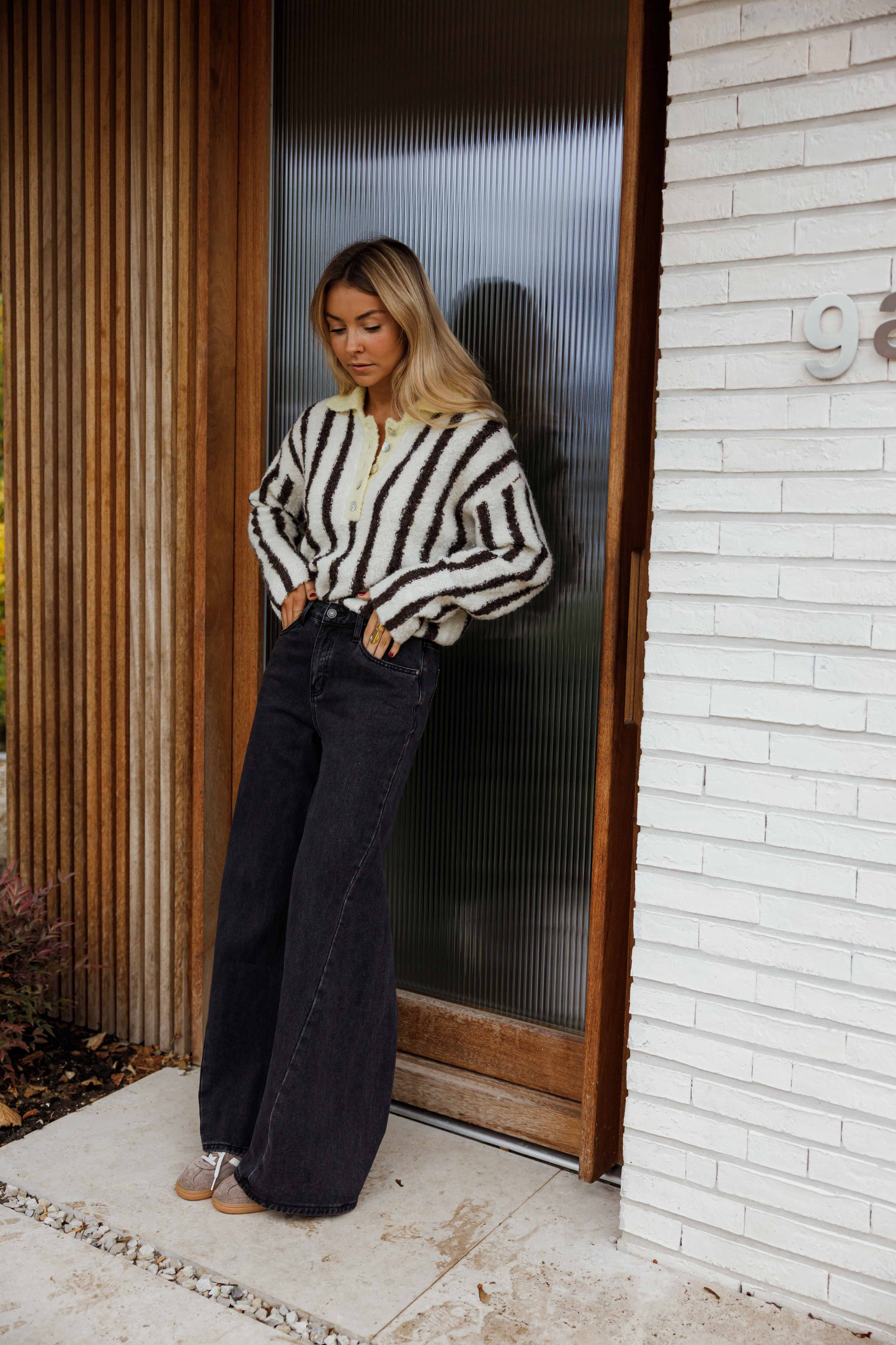 Brown Striped Edith Sweater