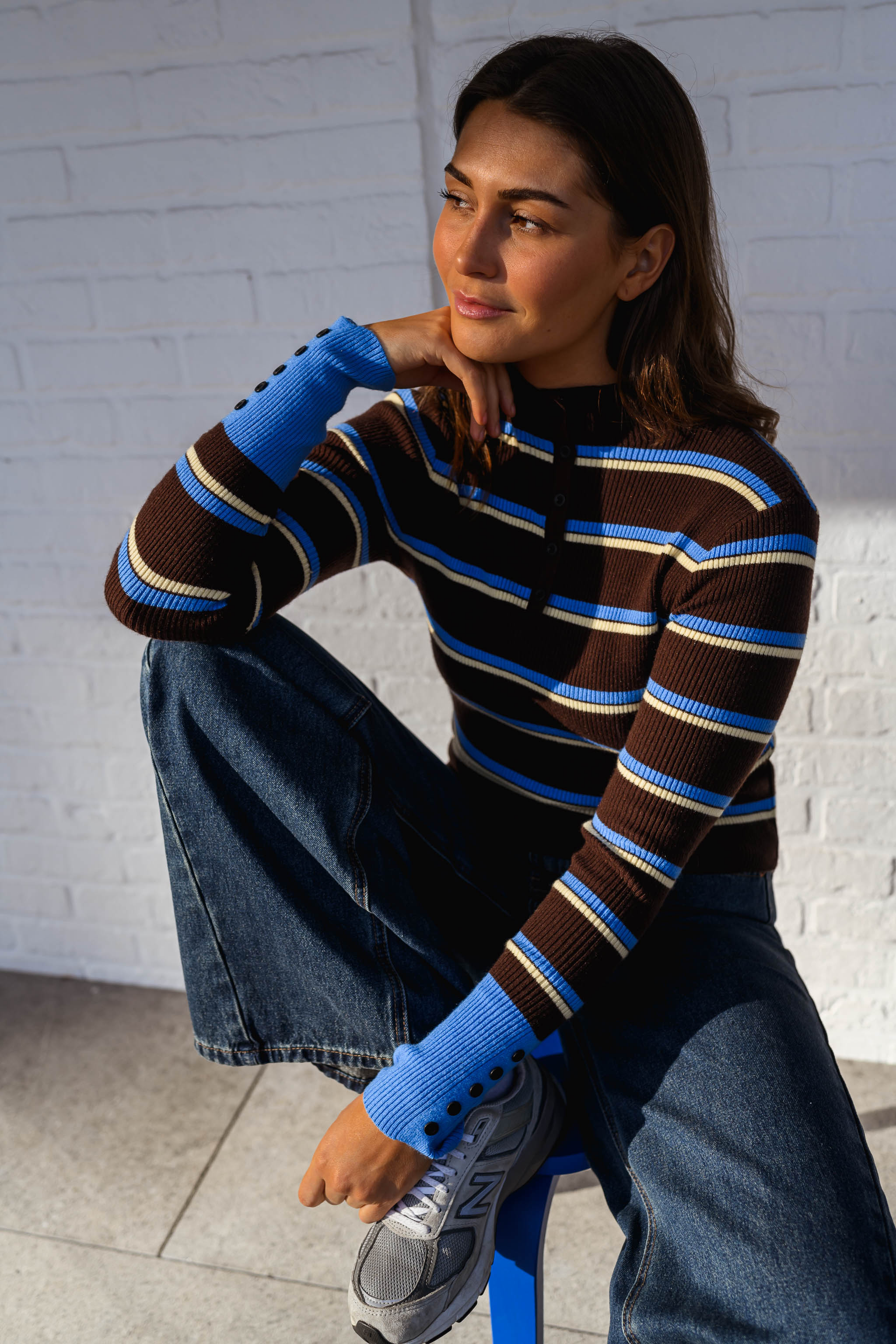 Brown Striped Haven Sweater