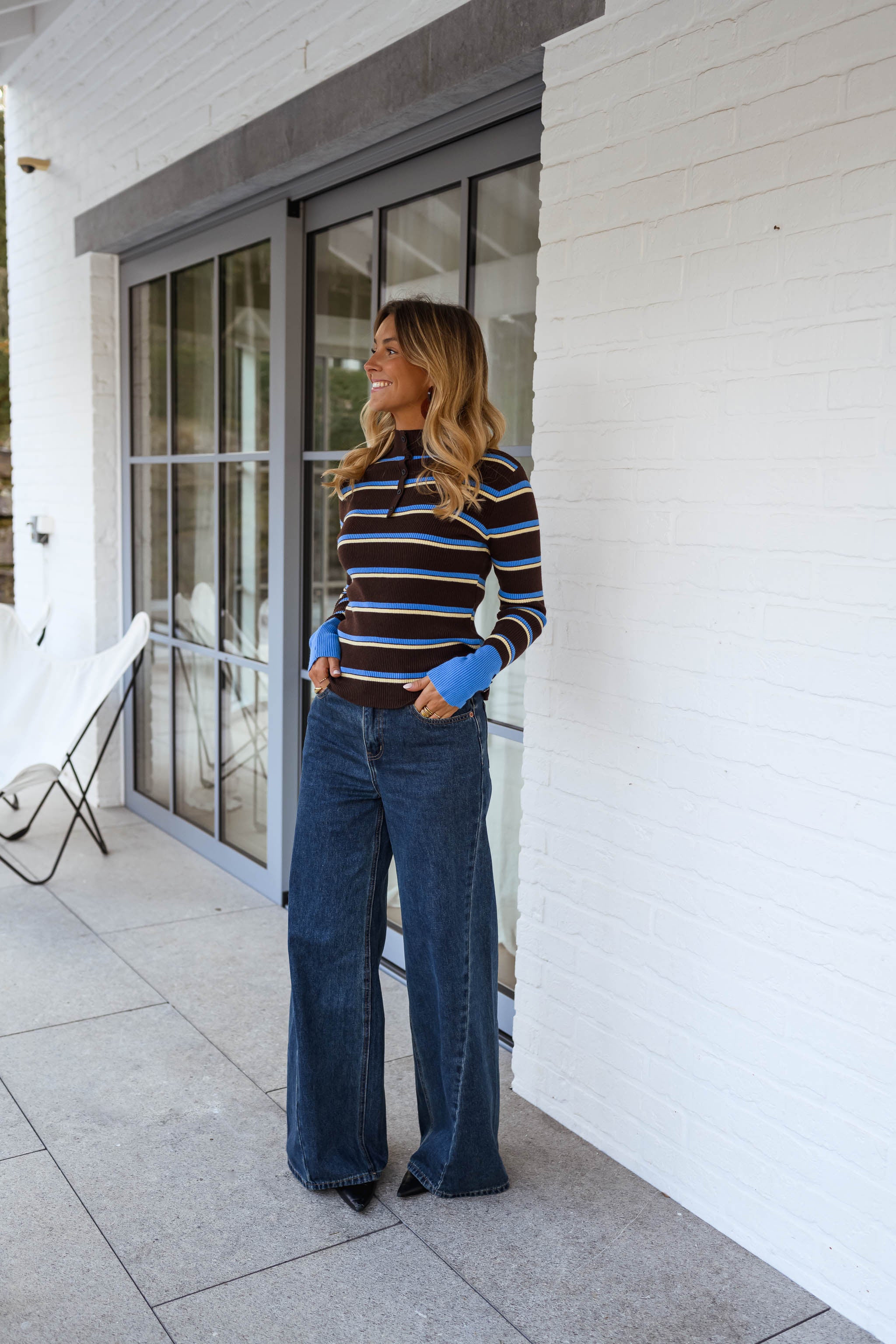 Brown Striped Haven Sweater