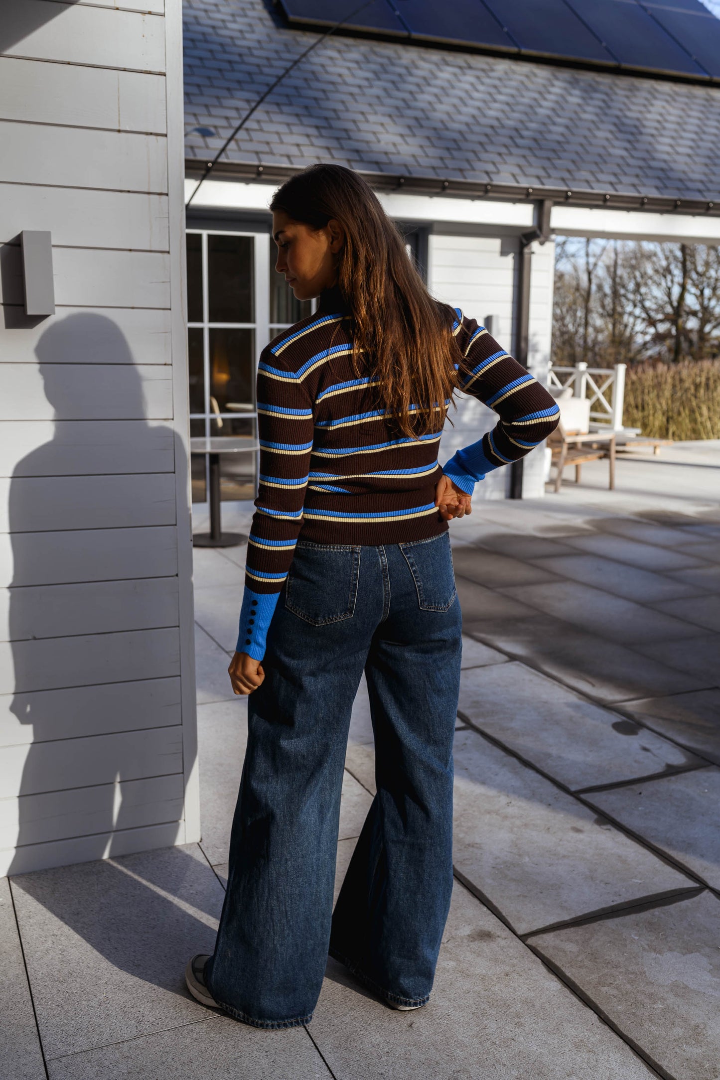 Brown Striped Haven Sweater