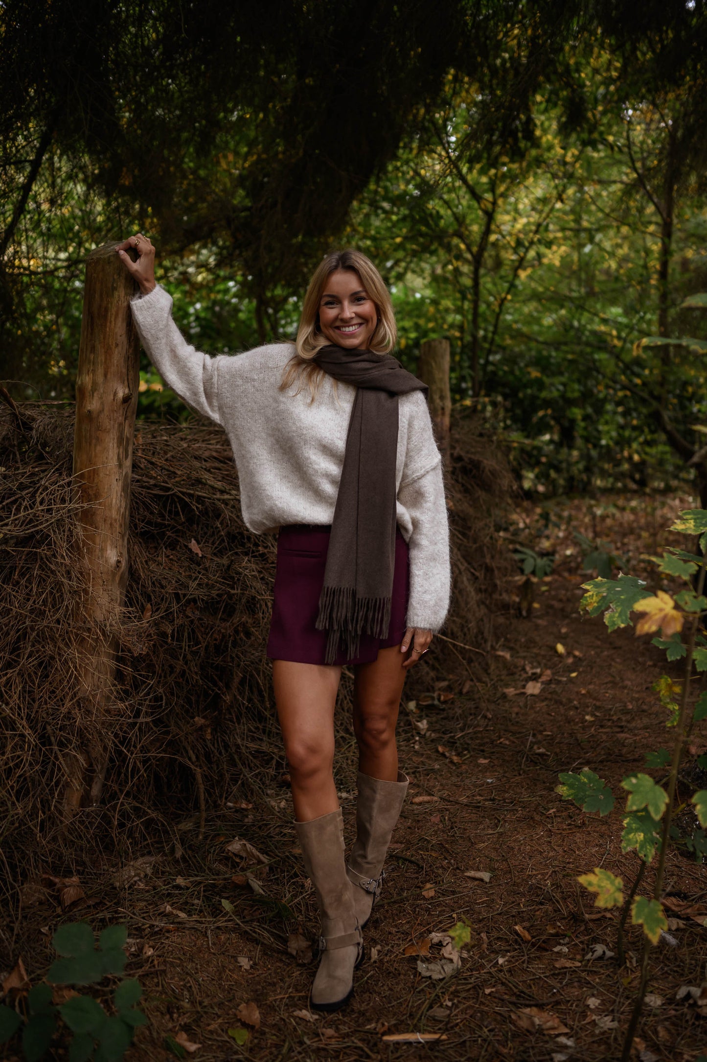 Burgundy Alonsa Skort