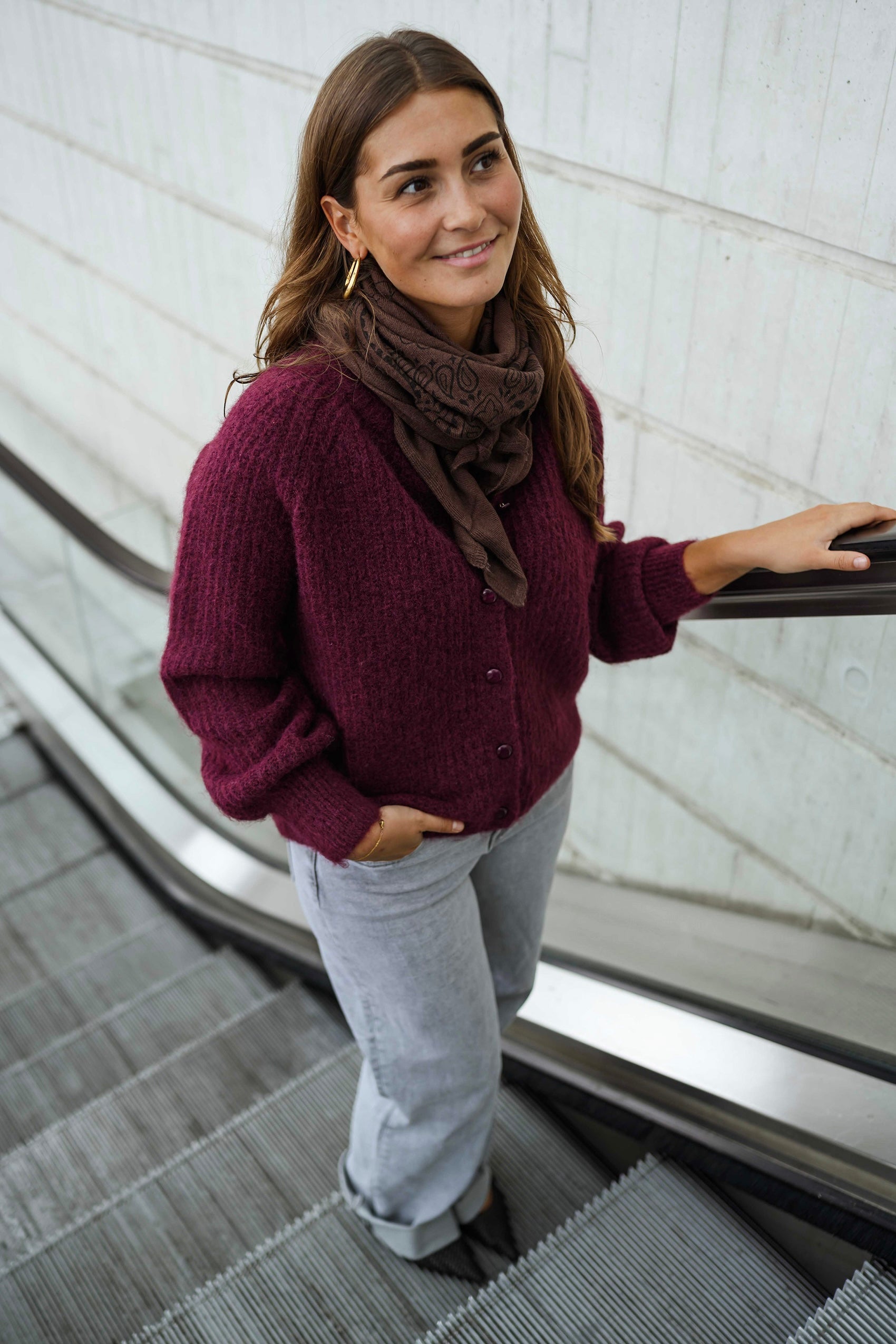 Burgundy Elony Cardigan