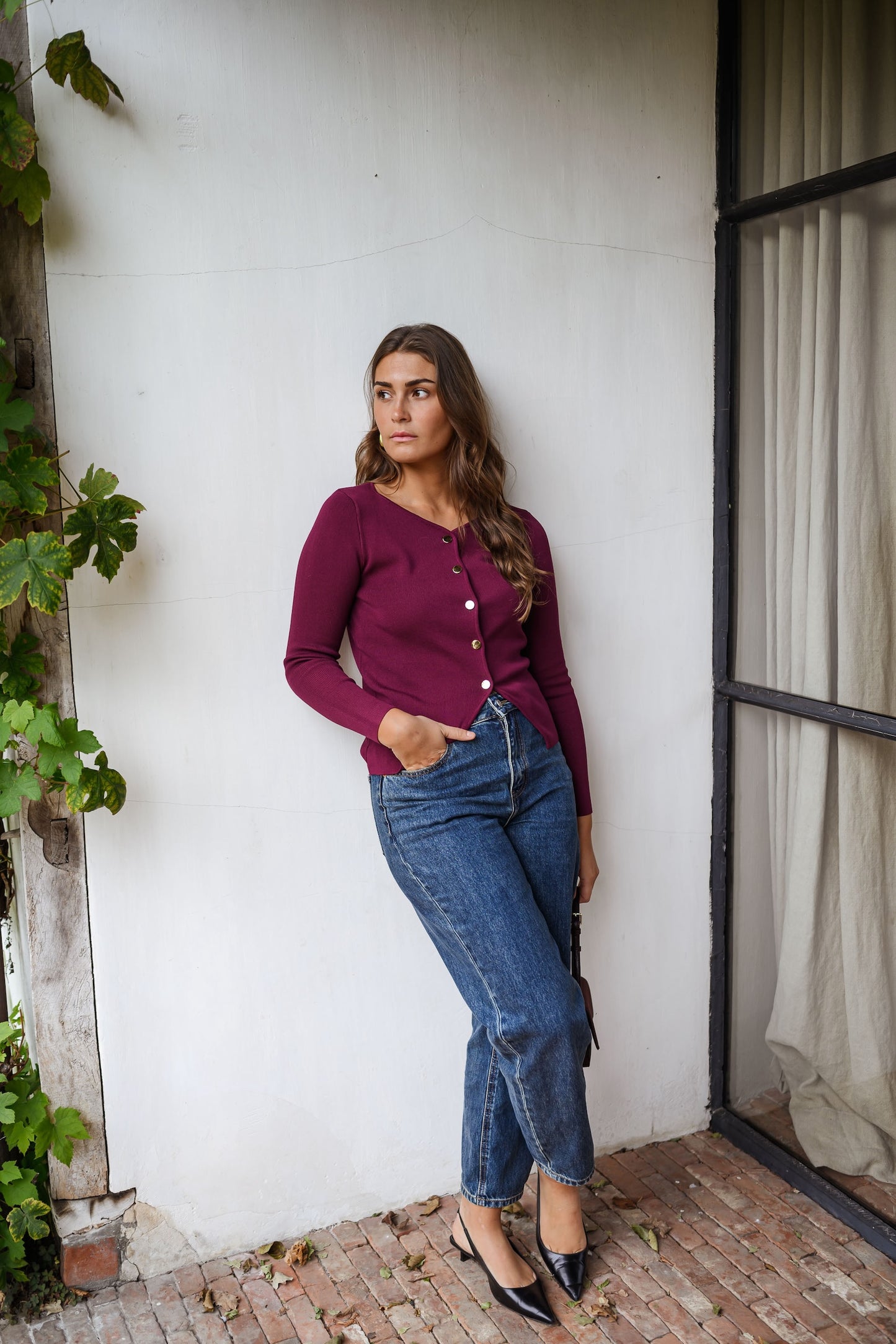 Burgundy Haby Sweater