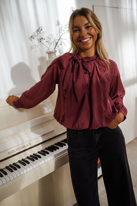 Burgundy Pavel Blouse