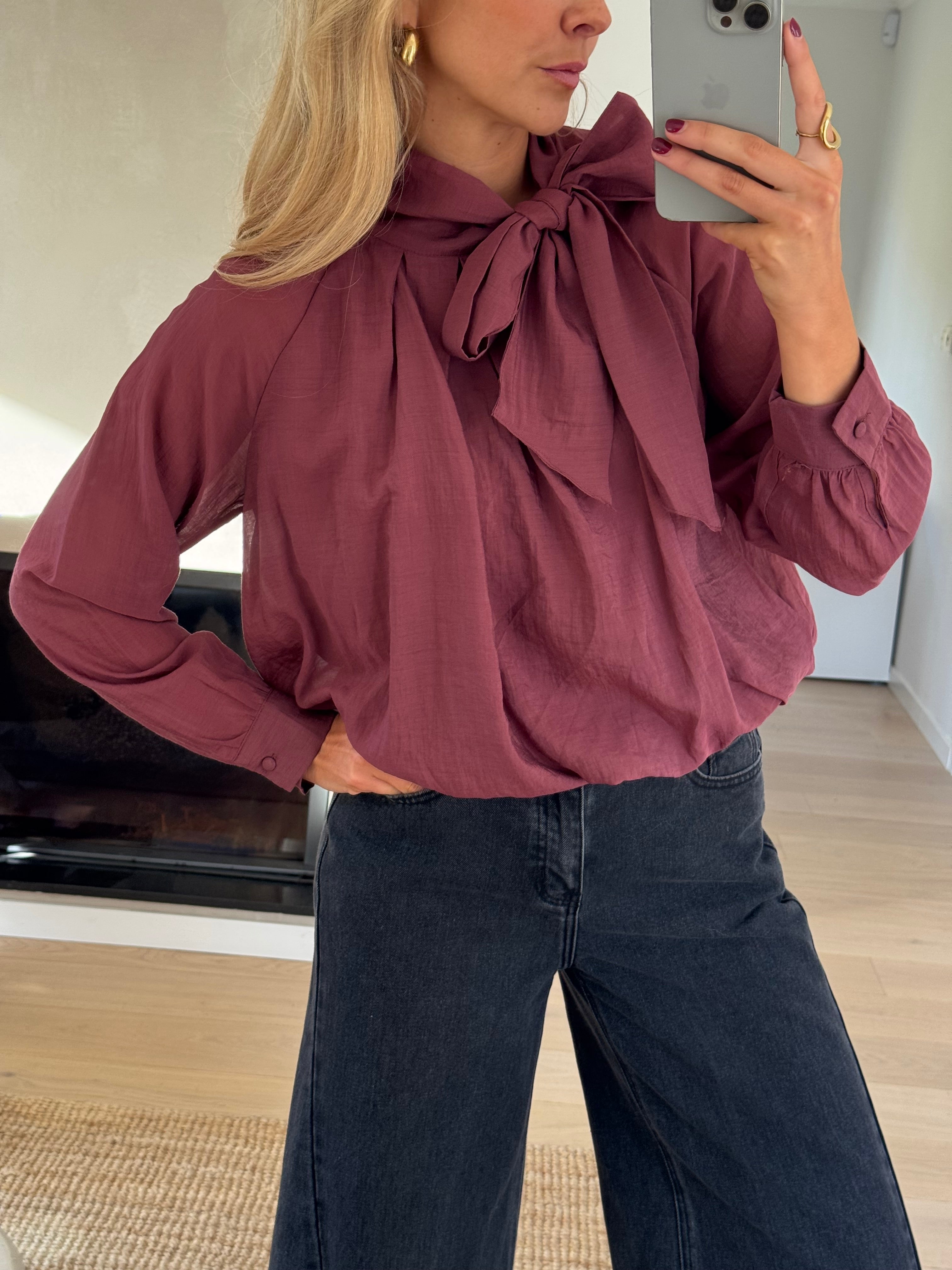 Burgundy Pavel Blouse