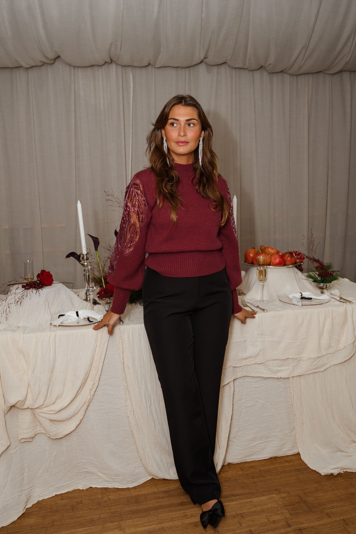 Burgundy Pierre Sweater