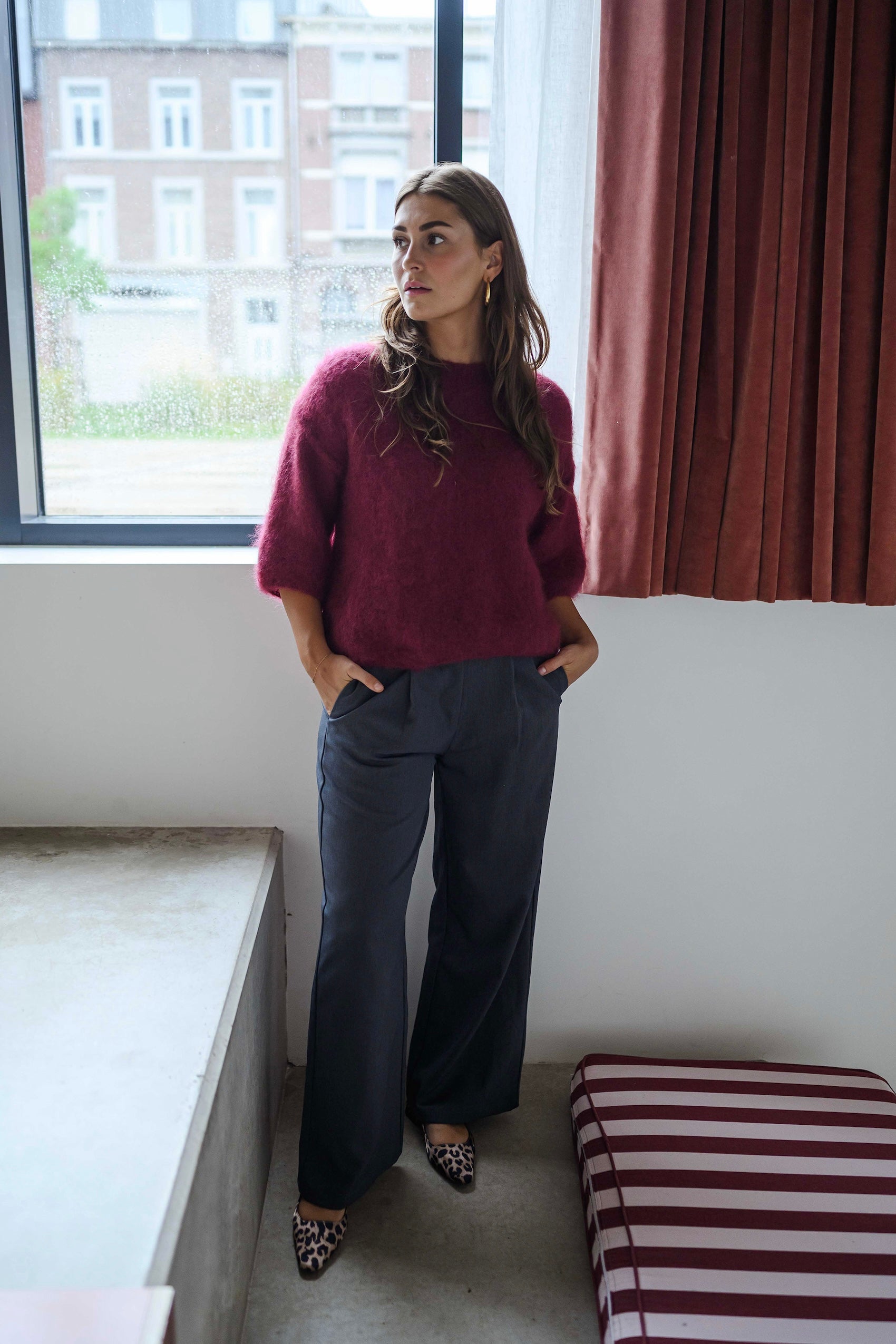 Burgundy Samia Sweater