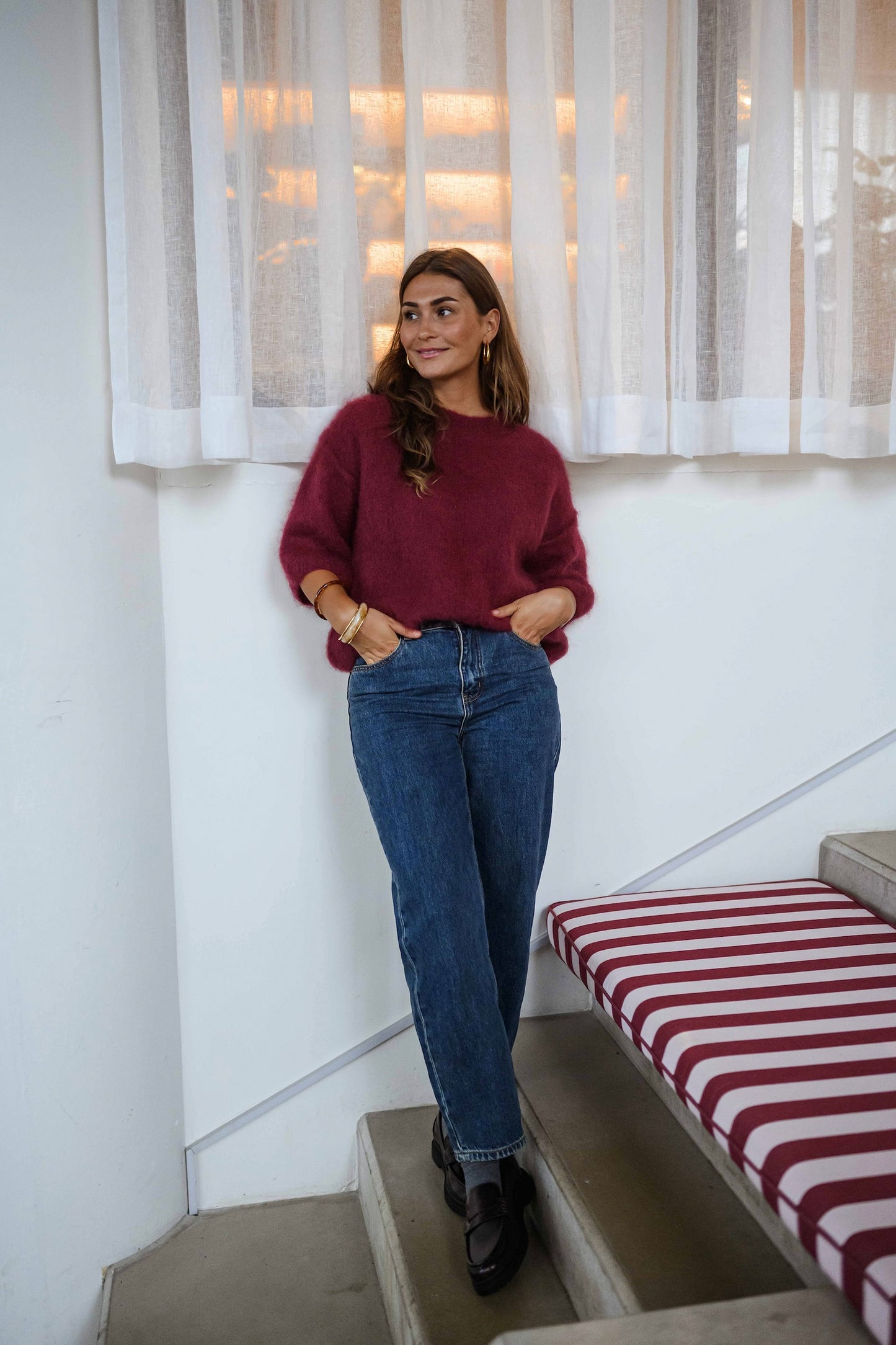 Burgundy Samia Sweater