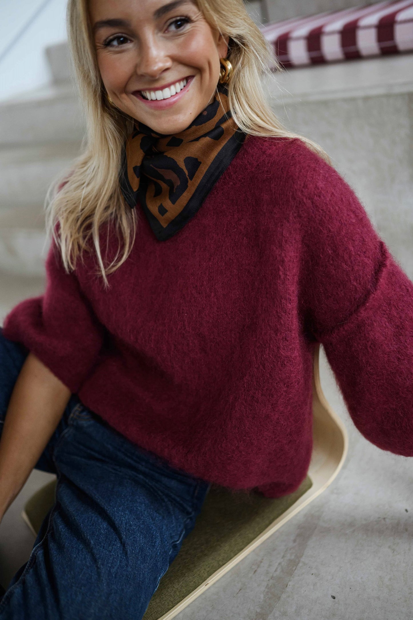 Burgundy Samia Sweater
