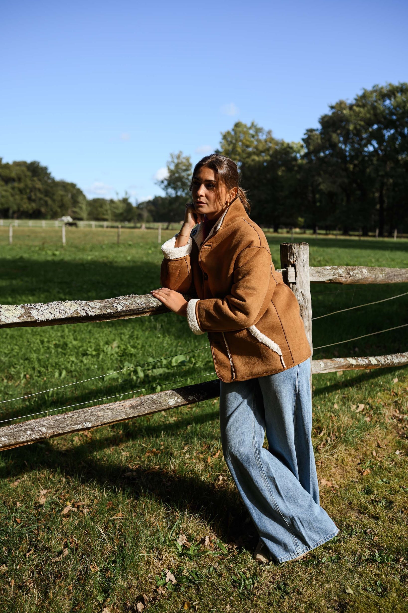 Camel Shearling Ninho Coat