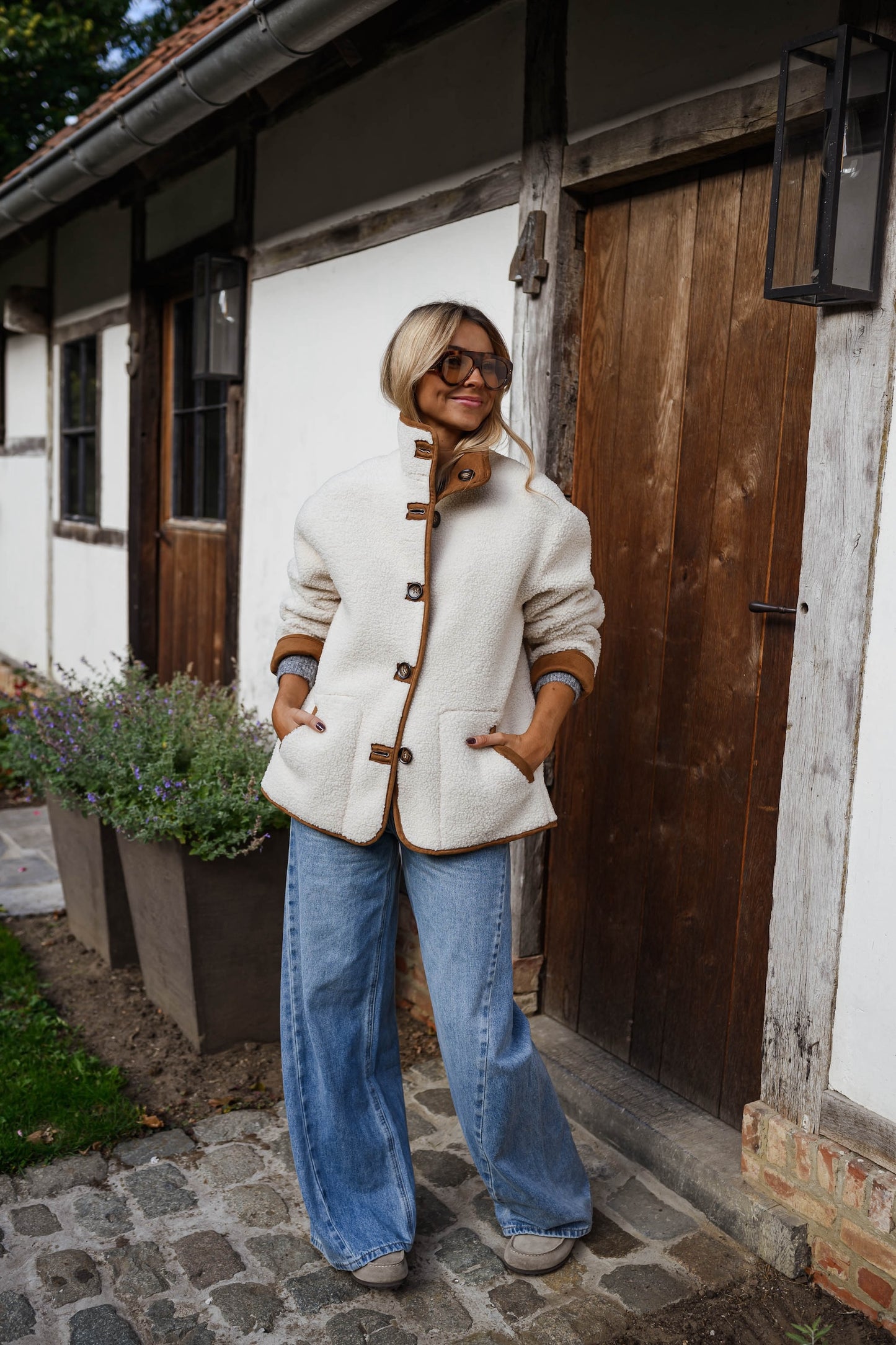 Camel Shearling Ninho Coat