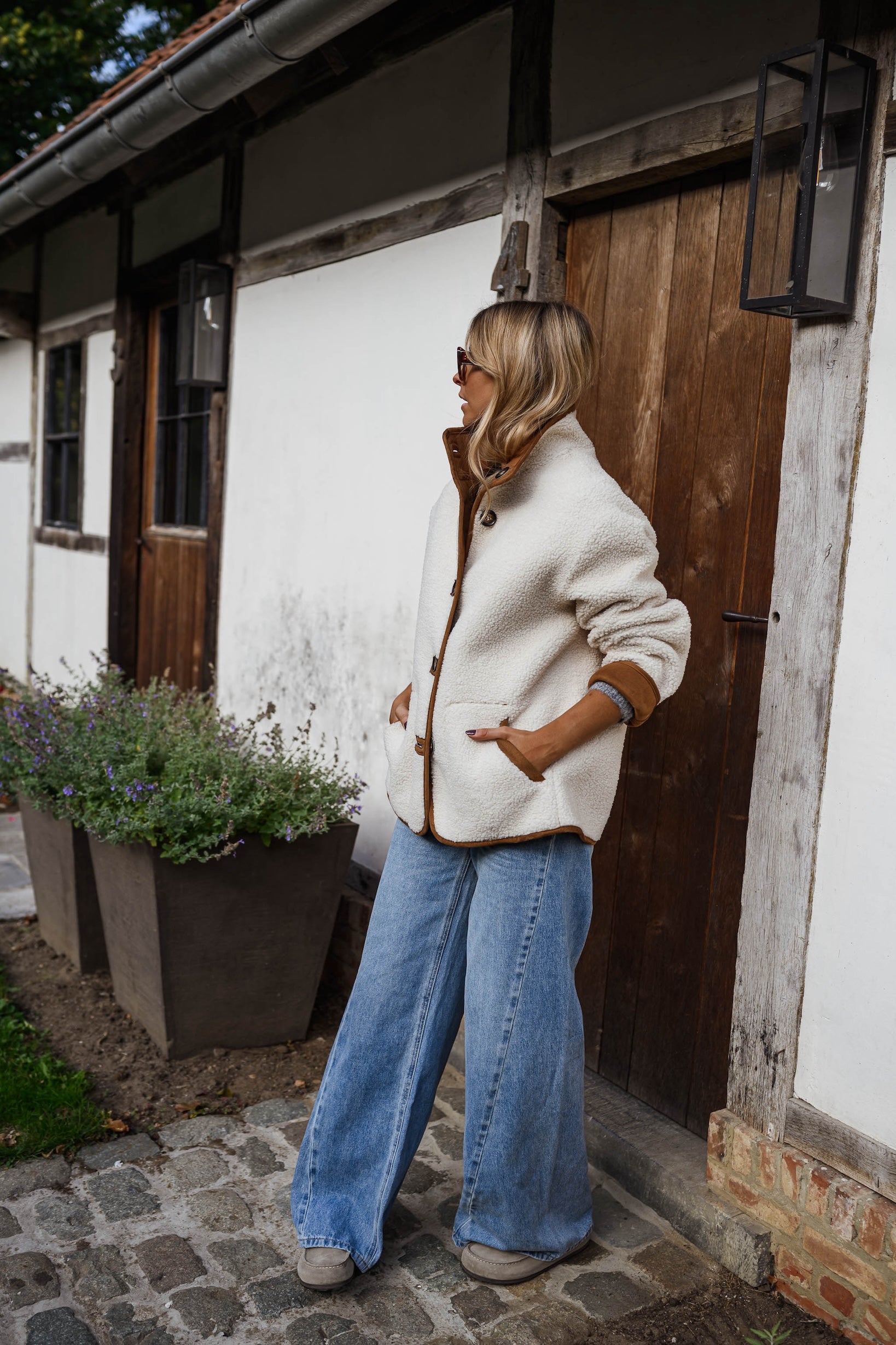 Camel Shearling Ninho Coat