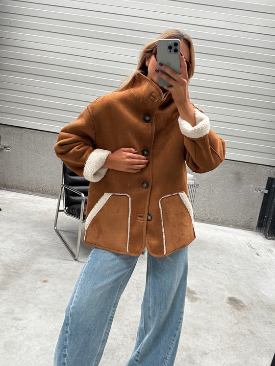 Camel Shearling Ninho Coat – Easy Clothes North America
