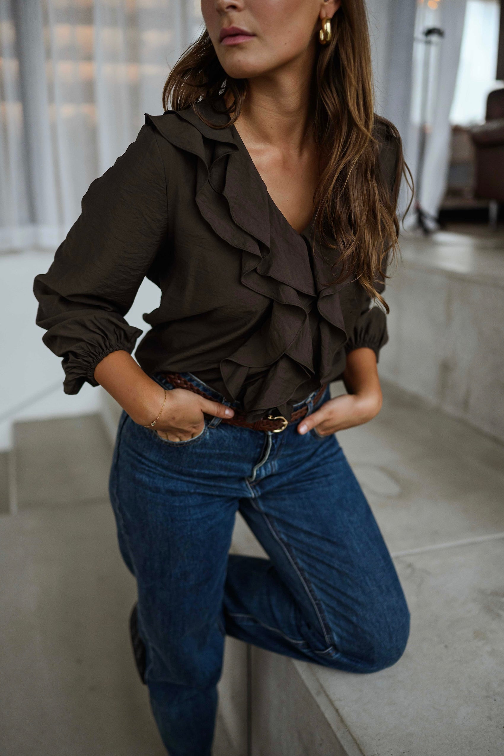 Chocolate Roxane Blouse