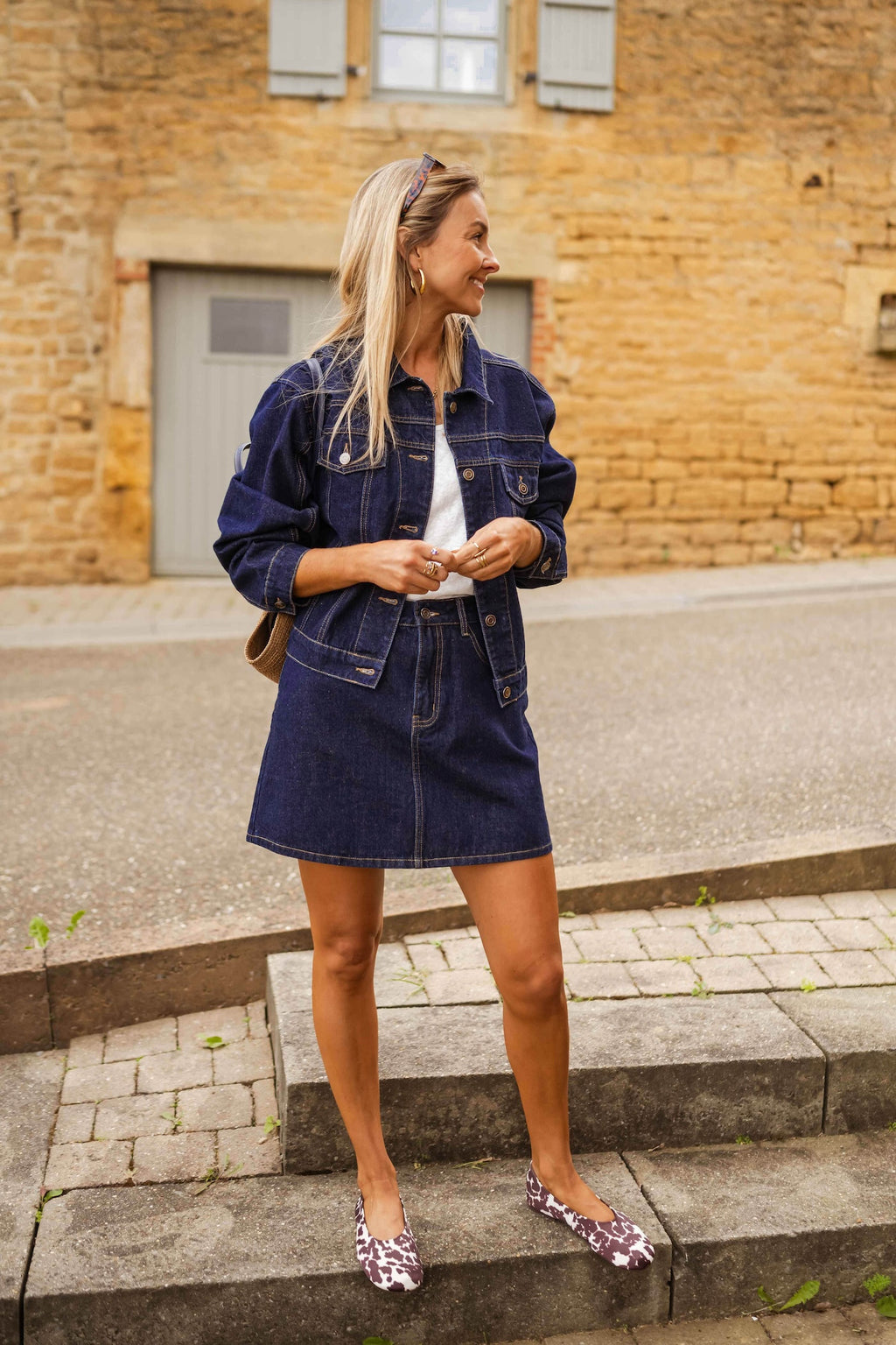 denim dress skirt Stretch Denim Mini Skirt